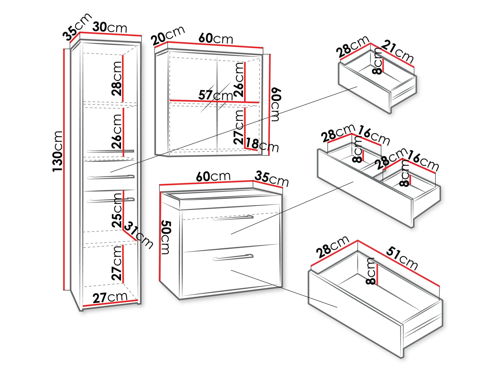 Set za kupatilo Sarasota 173 (Вотан храст)