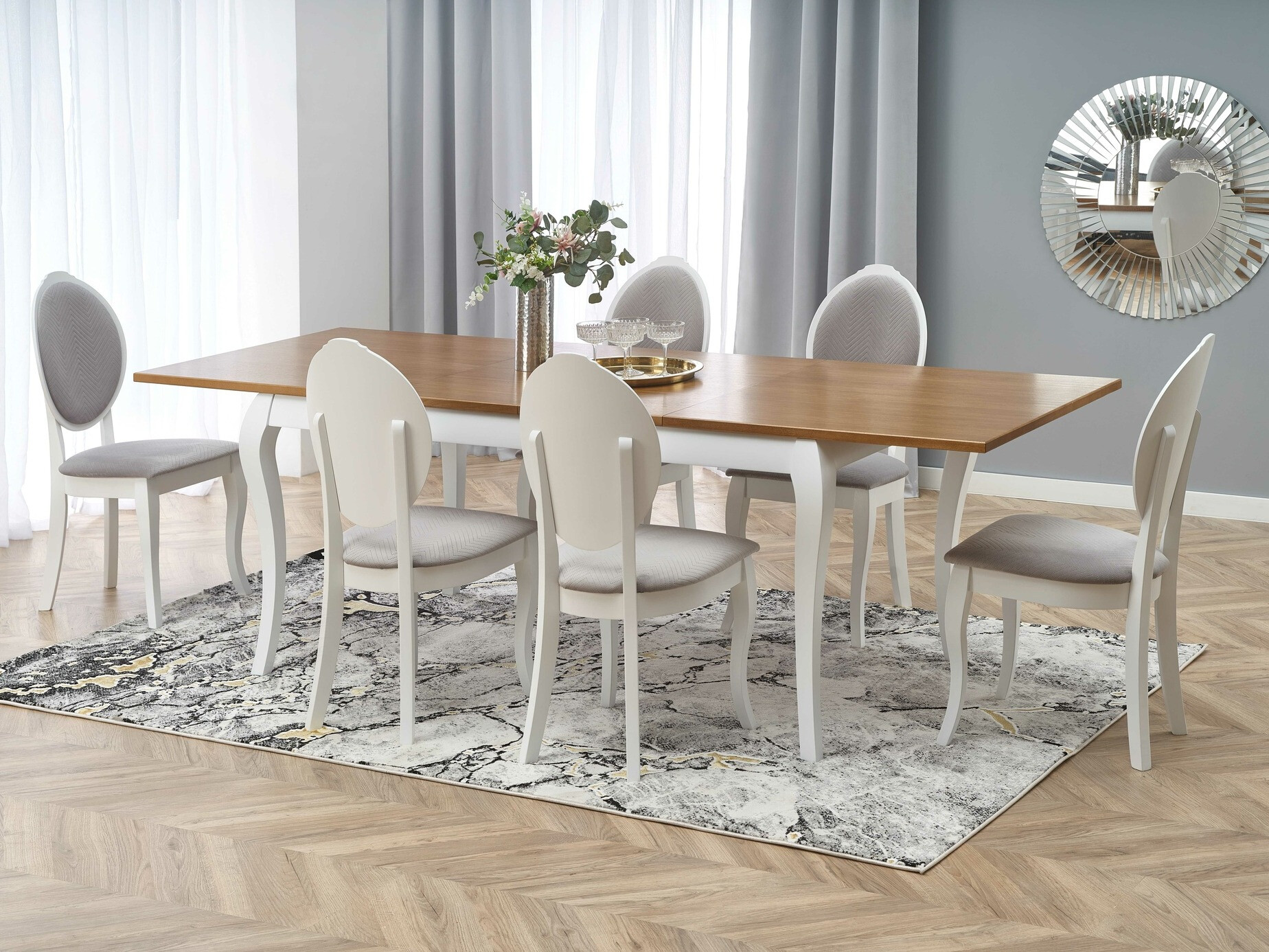 Stolica Houston 986 (Belo + Sivo)