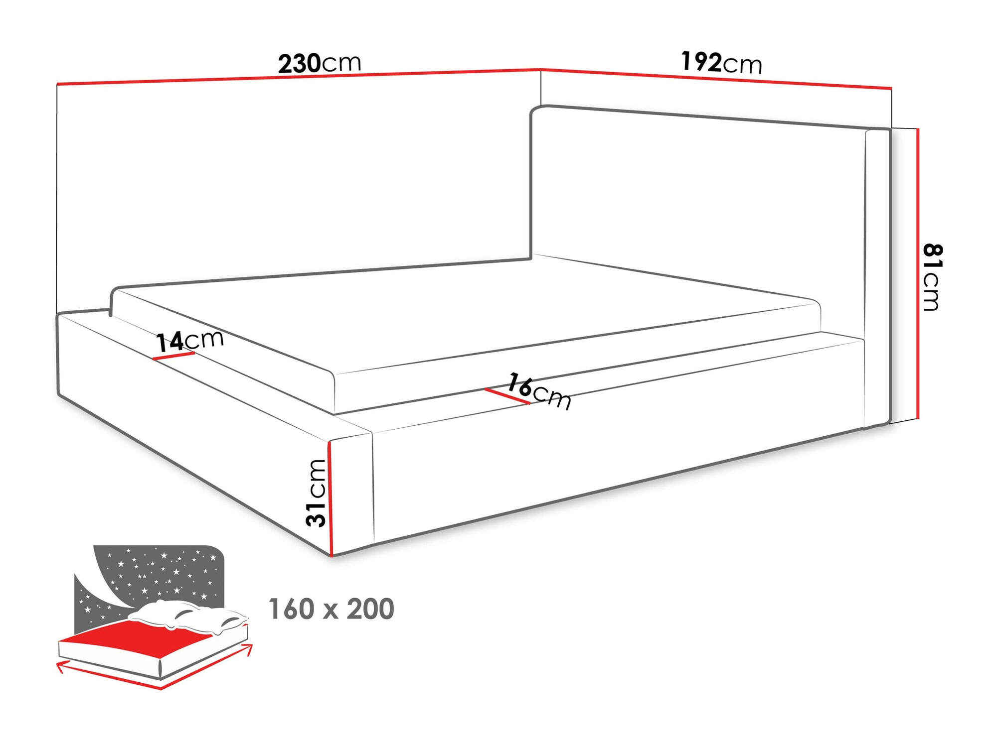 Krevet TrendyNest 107 (Top 88)