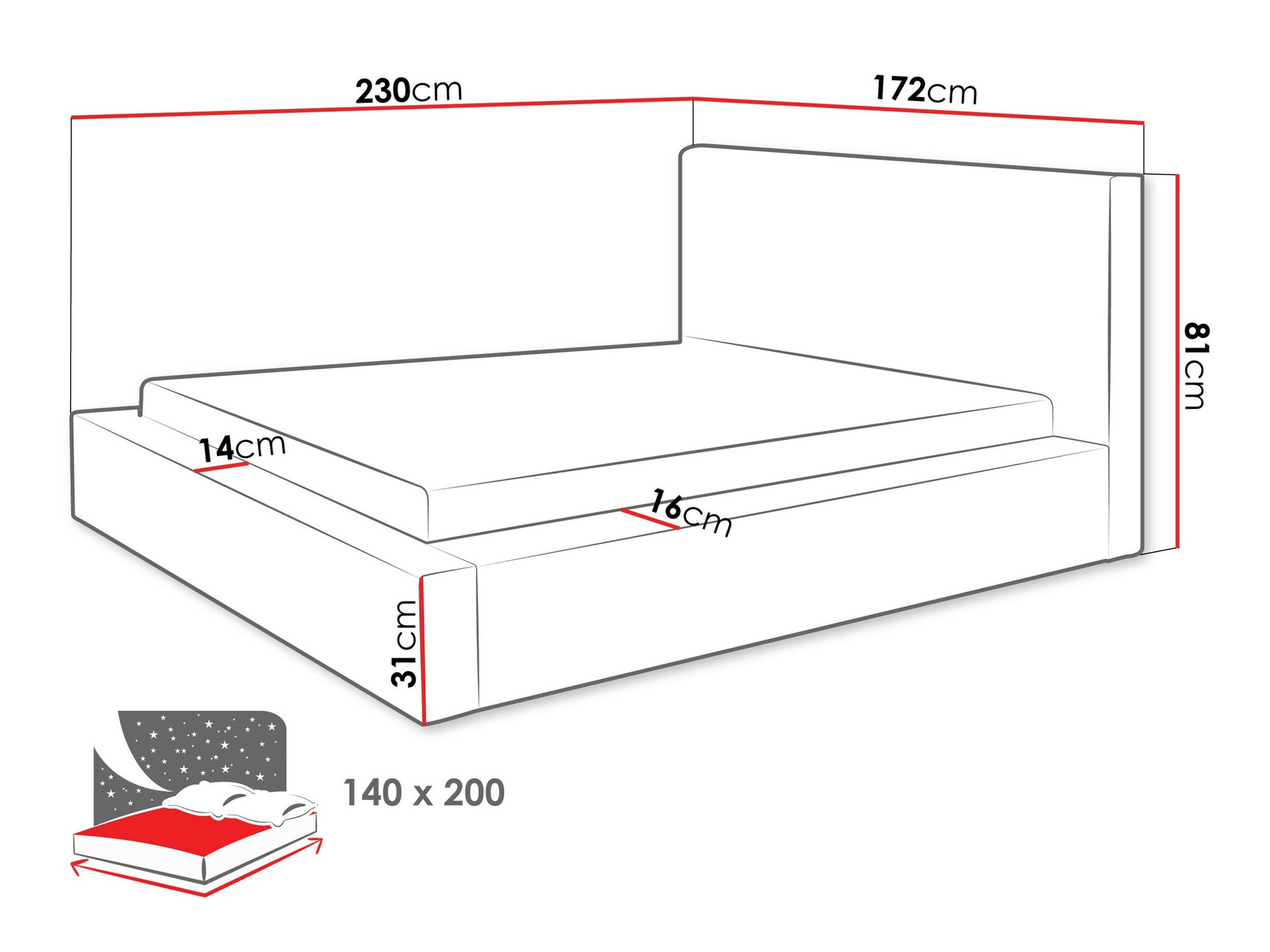 Krevet TrendyNest 107 (Top 90)