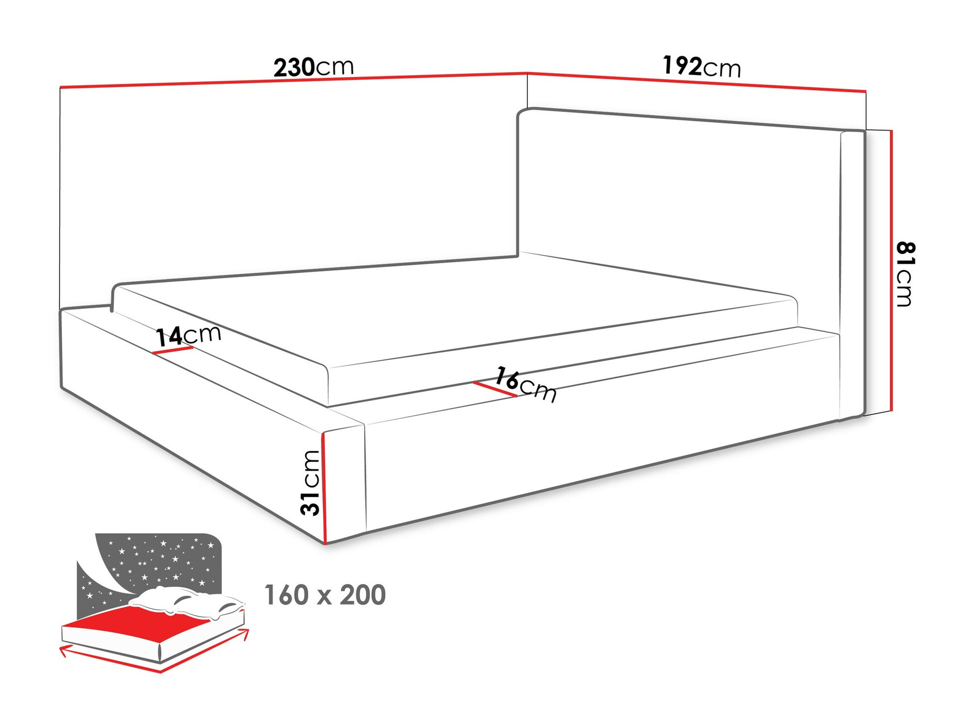 Krevet TrendyNest 107 (Top 90)