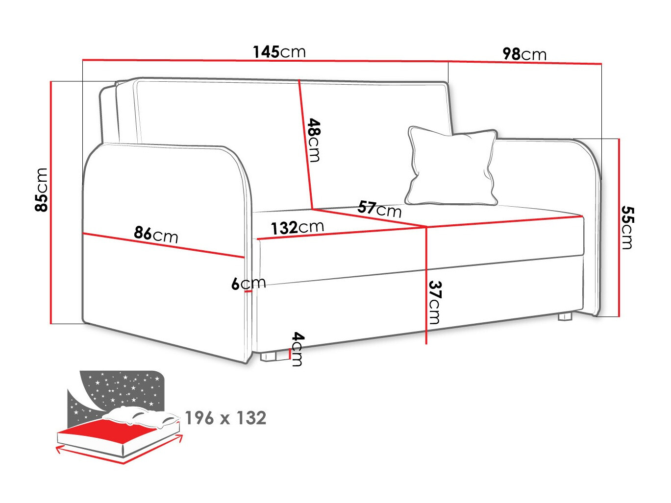Sofa na razvlačenje Columbus 123 (Again 06)