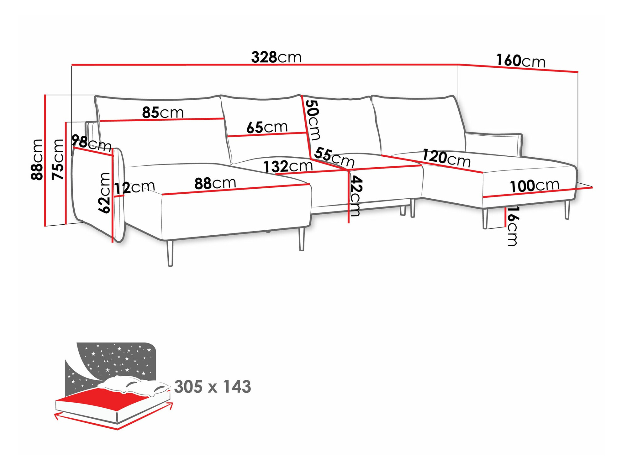 Ugaona sofa Columbus 223 (Velo 621)