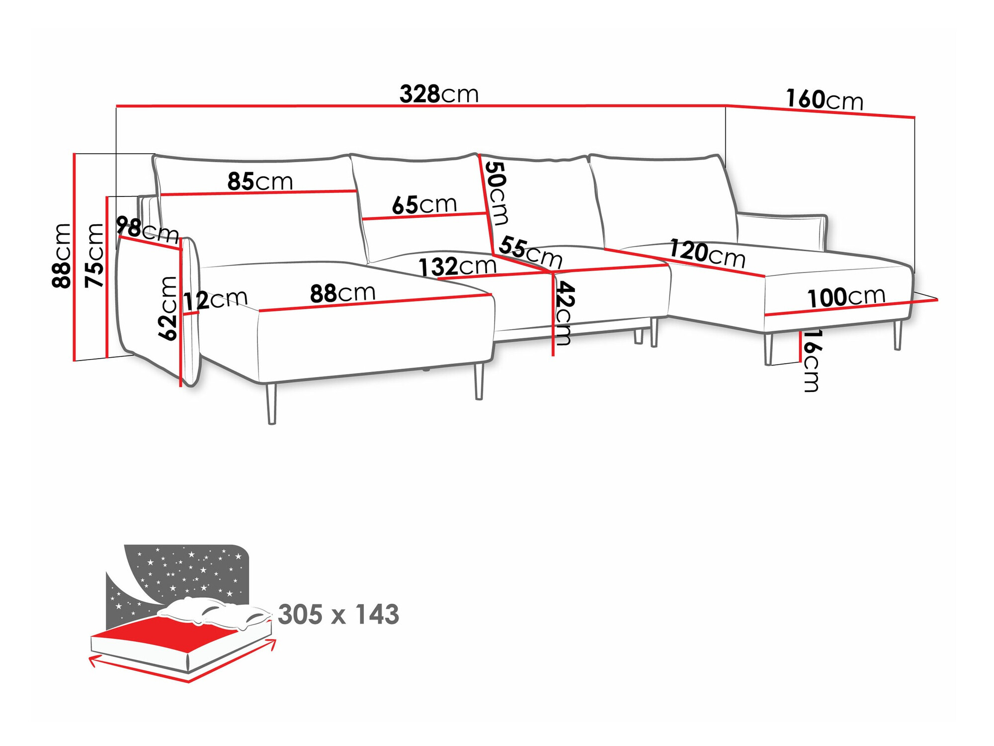 Ugaona sofa Columbus 223 (Velo 633)