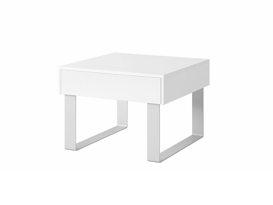 Side table Tivdalu 137 (Belo + Sjajno belo)