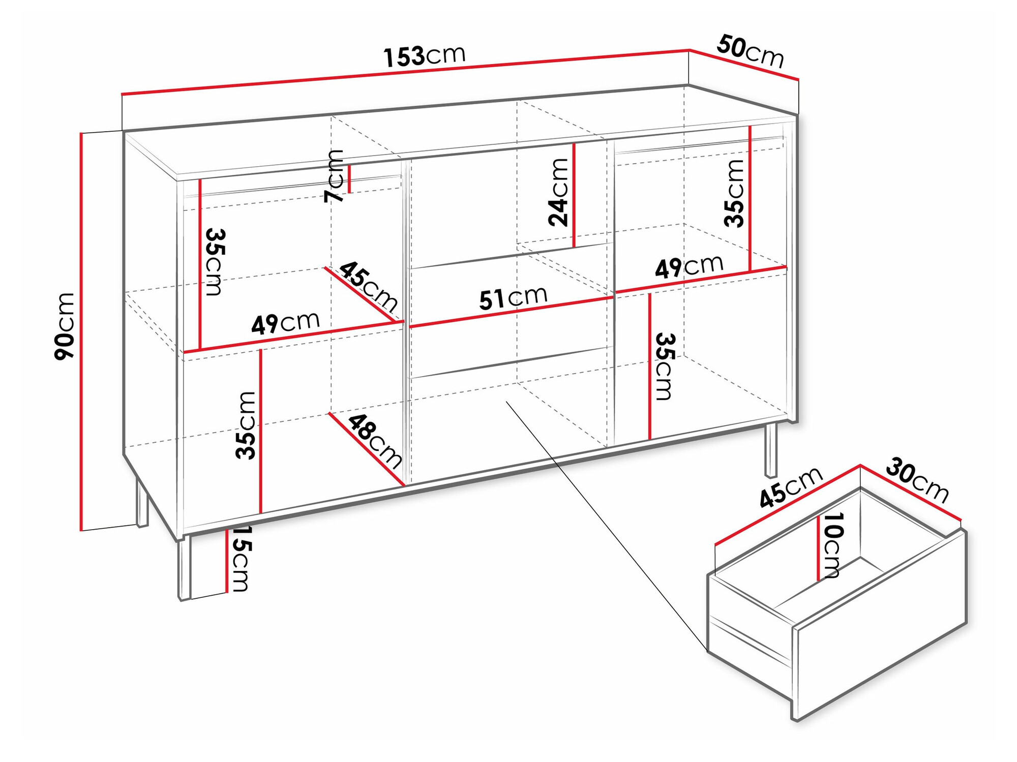 Komoda Comfivo Delruva 101 (Belo)