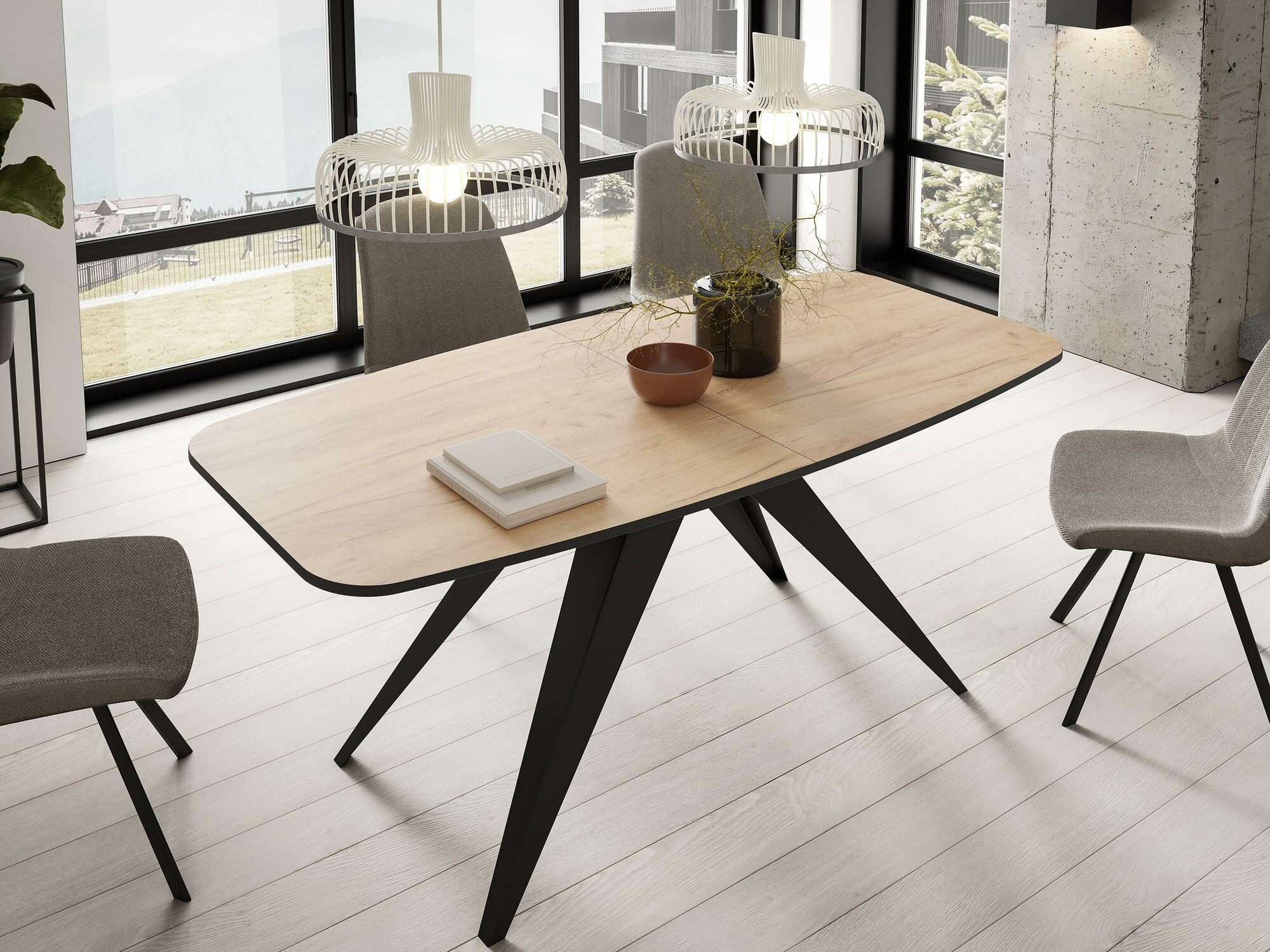 Sto Oswego 115 (Crno + Zanatski zlatni hrast)