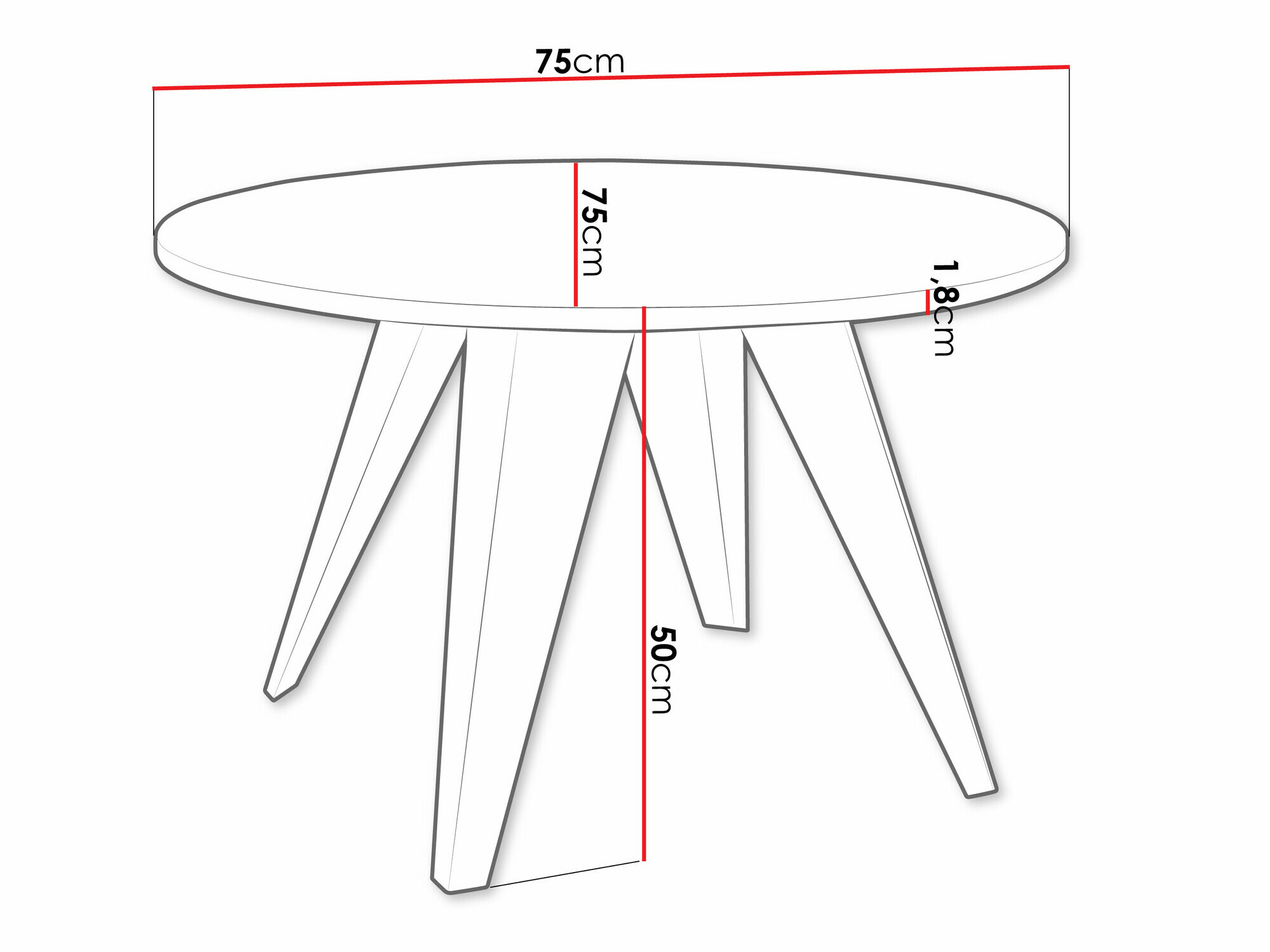 Stočić za kafu Oswego 116 (Crno + Belo)