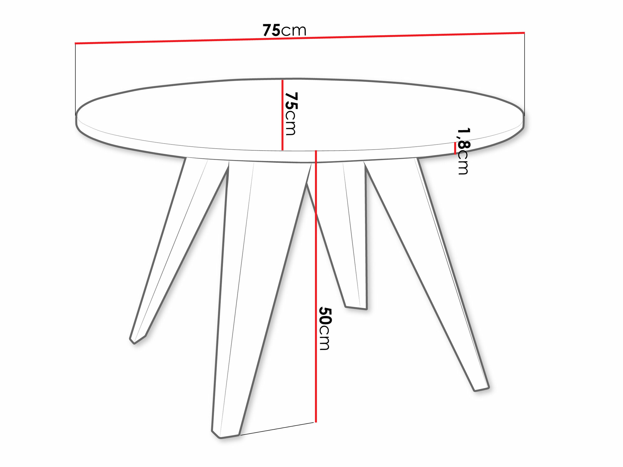 Stočić za kafu Oswego 116 (Crno)