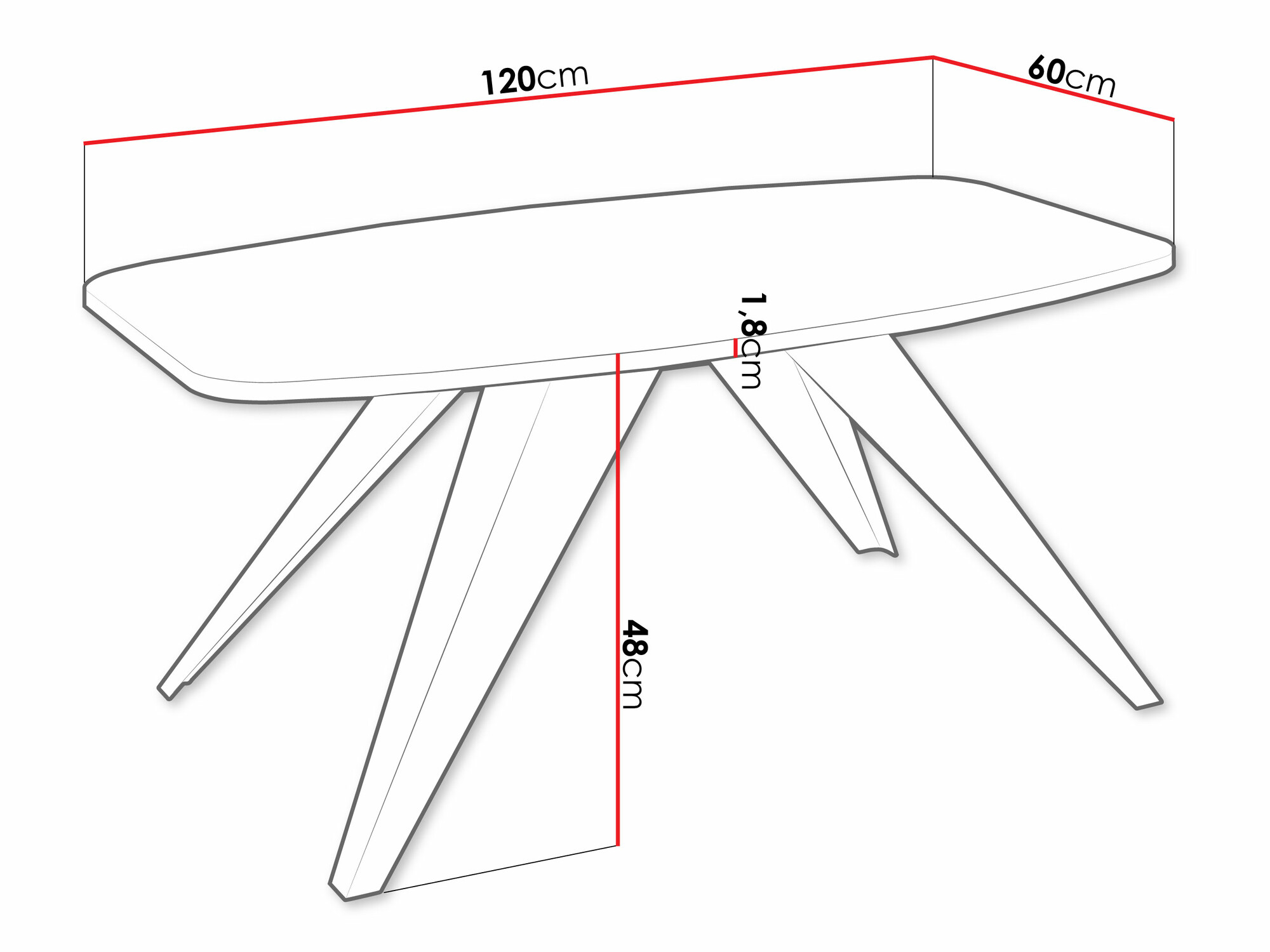 Stočić za kafu Oswego 117 (Crno + Lancelot hrast)