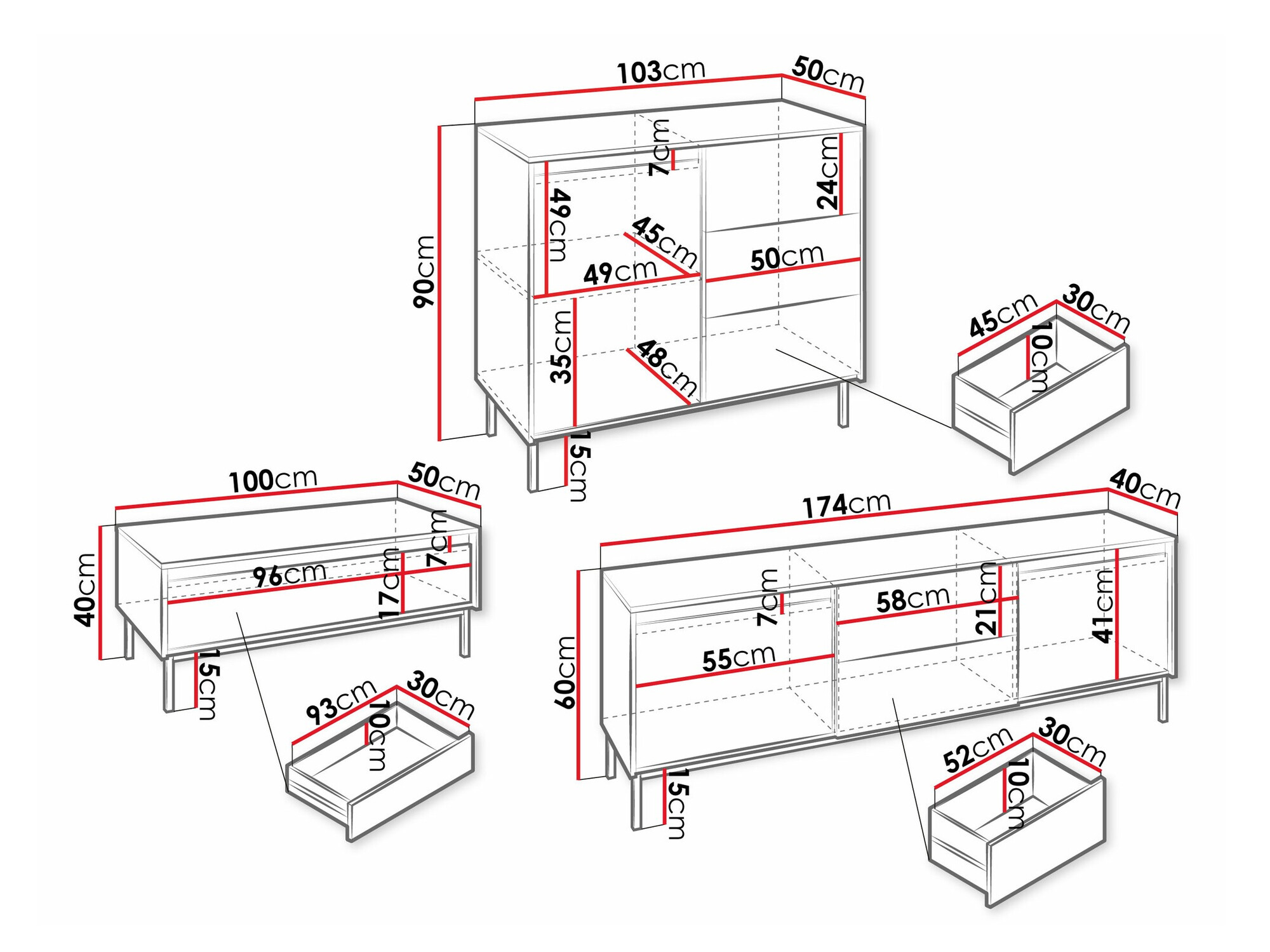 Set za dnevnu sobu Comfivo Delruva 106 (Belo)