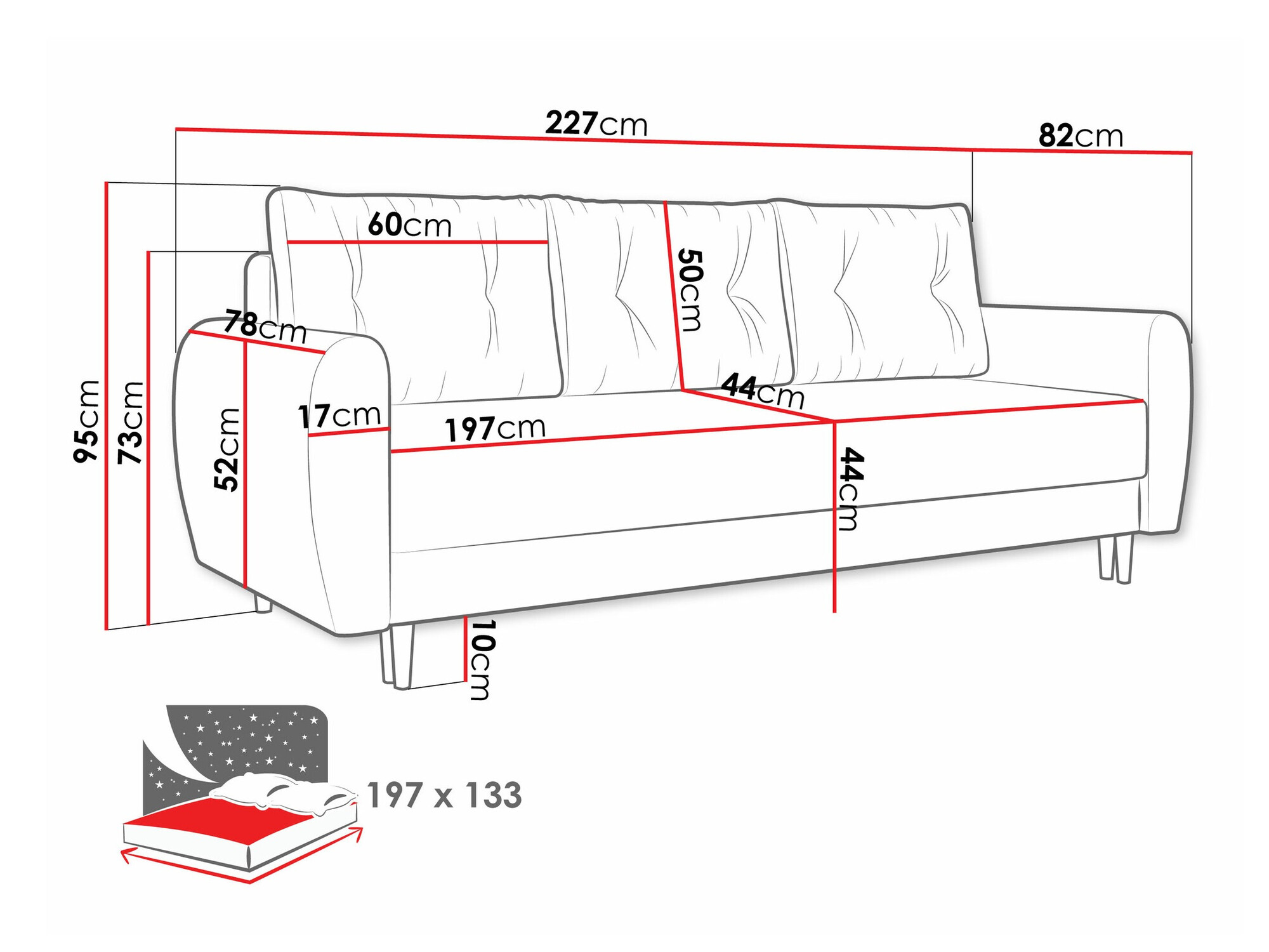 Sofa na razvlačenje Memphis 143 (Itaka 11)