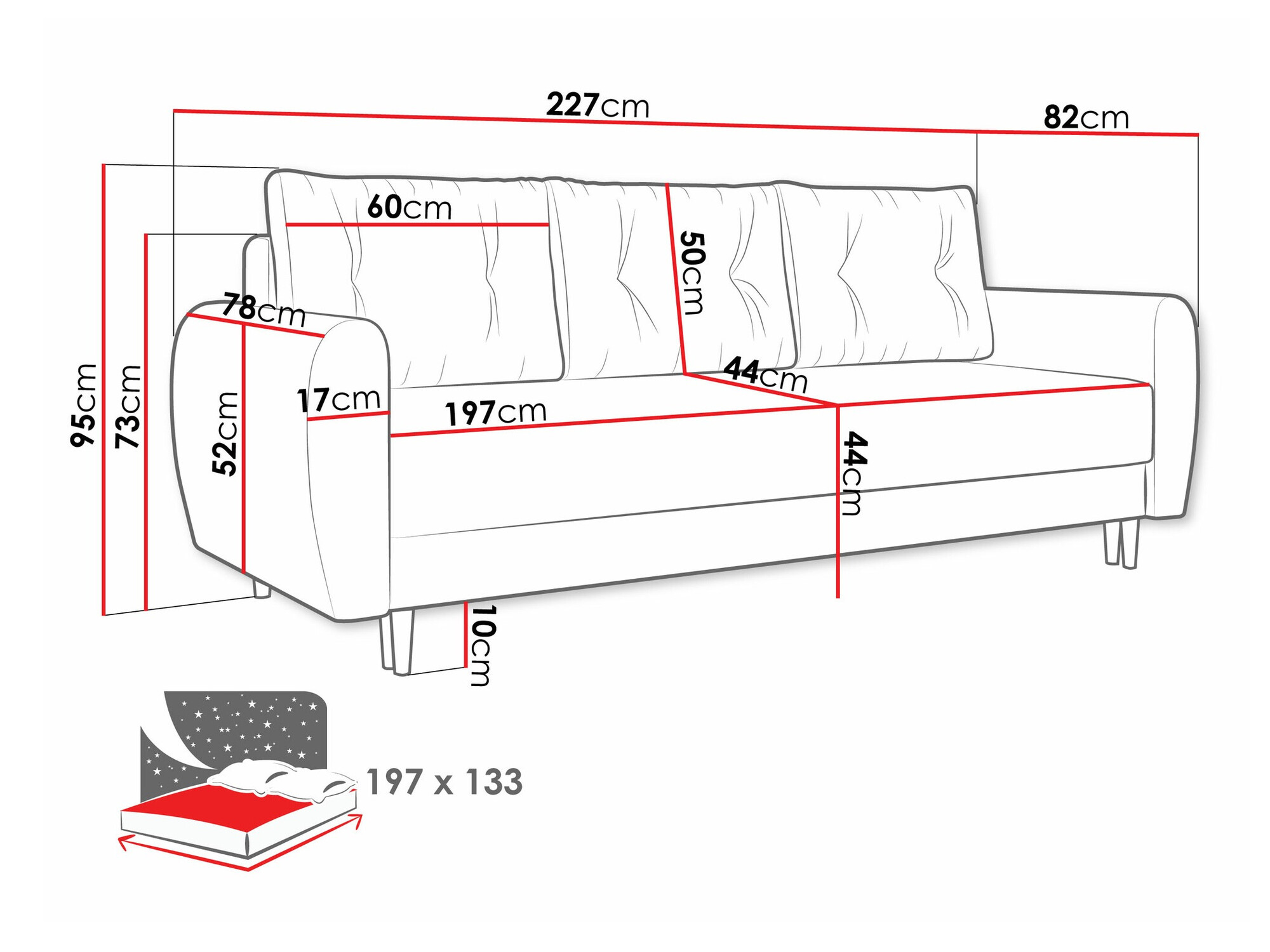 Sofa na razvlačenje Memphis 143 (Itaka 14)