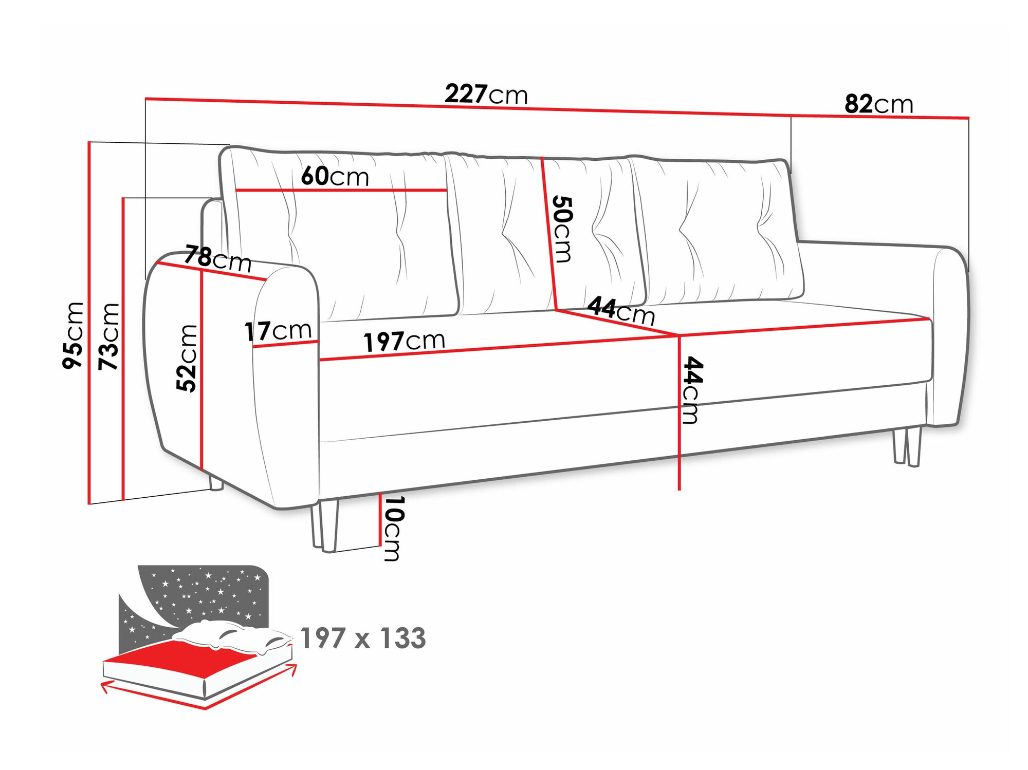 Sofa na razvlačenje Memphis 143 (Itaka 15)
