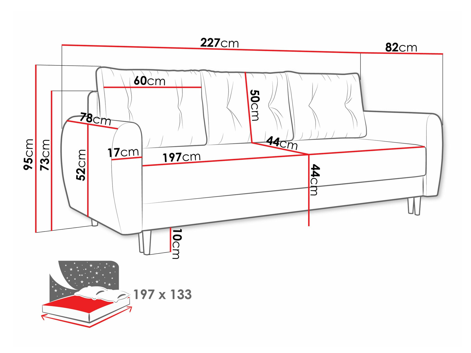 Sofa na razvlačenje Memphis 143 (Itaka 16)