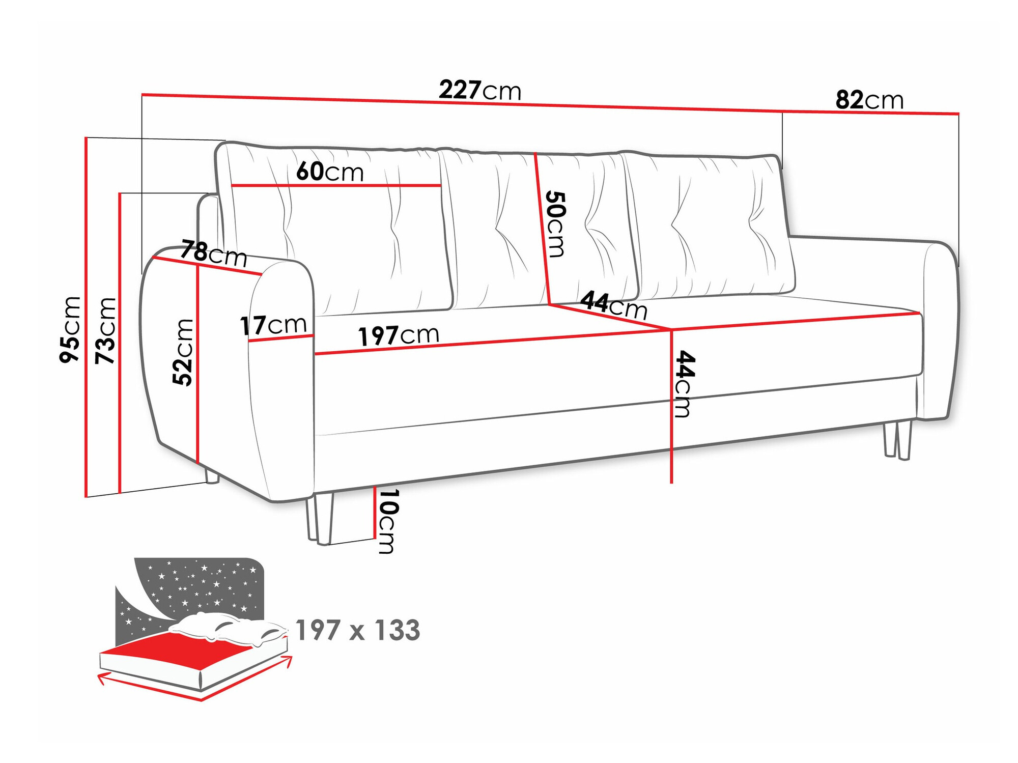 Sofa na razvlačenje Memphis 143 (Itaka 33)