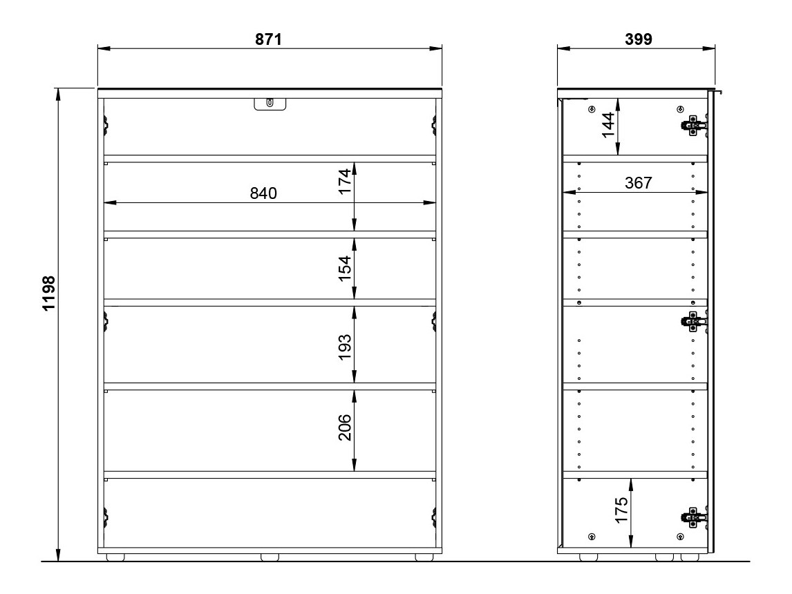Polica za obuću Fivsori 105 (Belo)