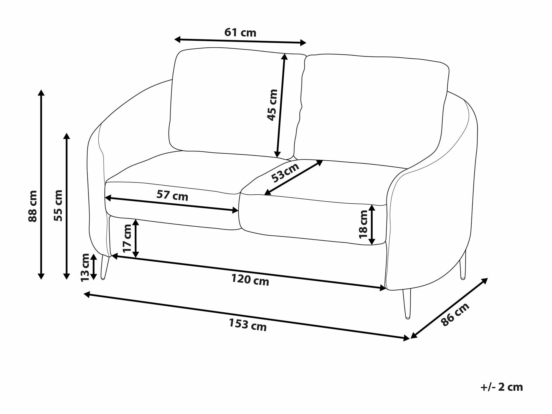 Sofa Berwyn 1802 (Bež)