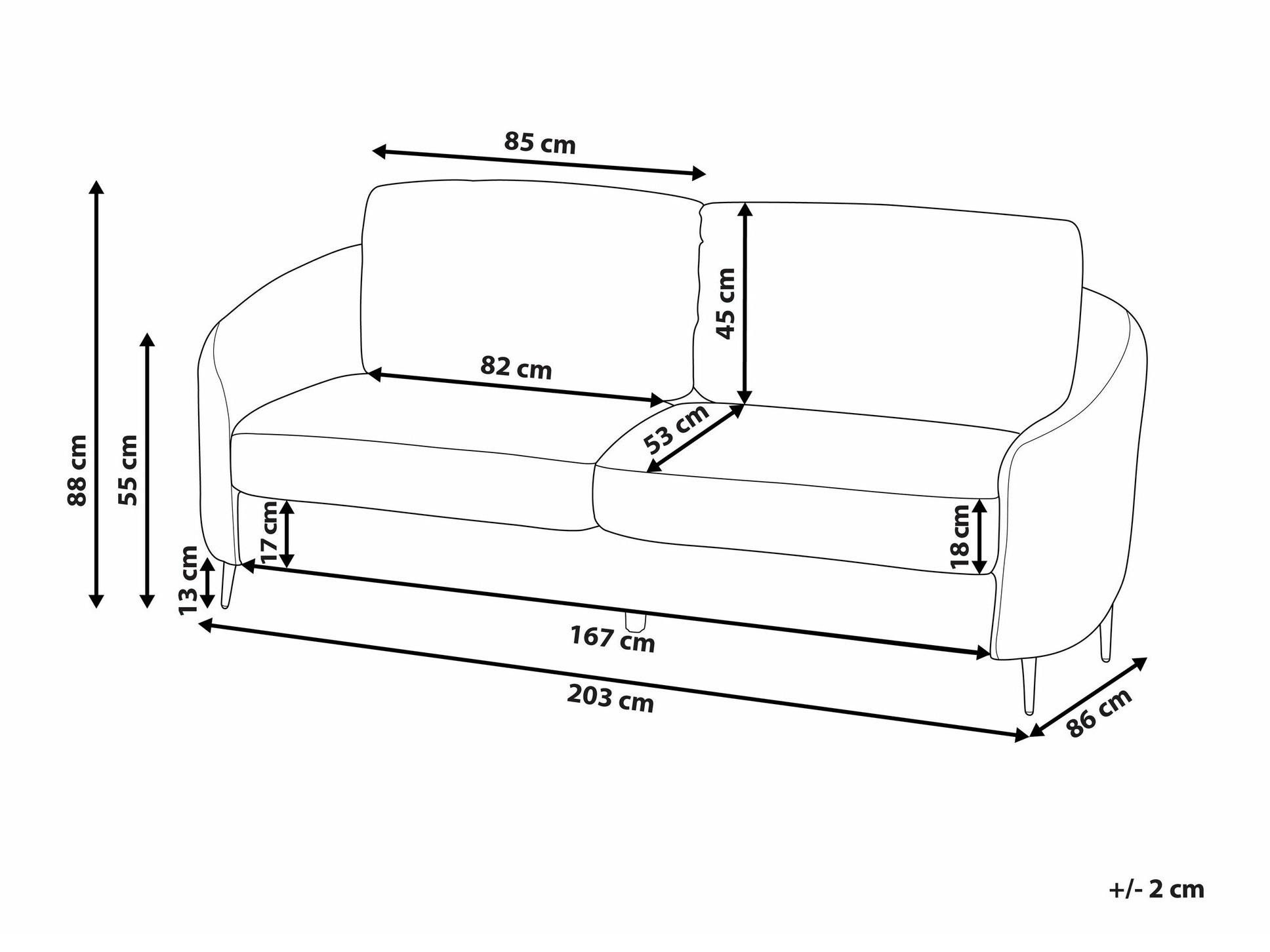 Sofa Berwyn 1803 (Bež)