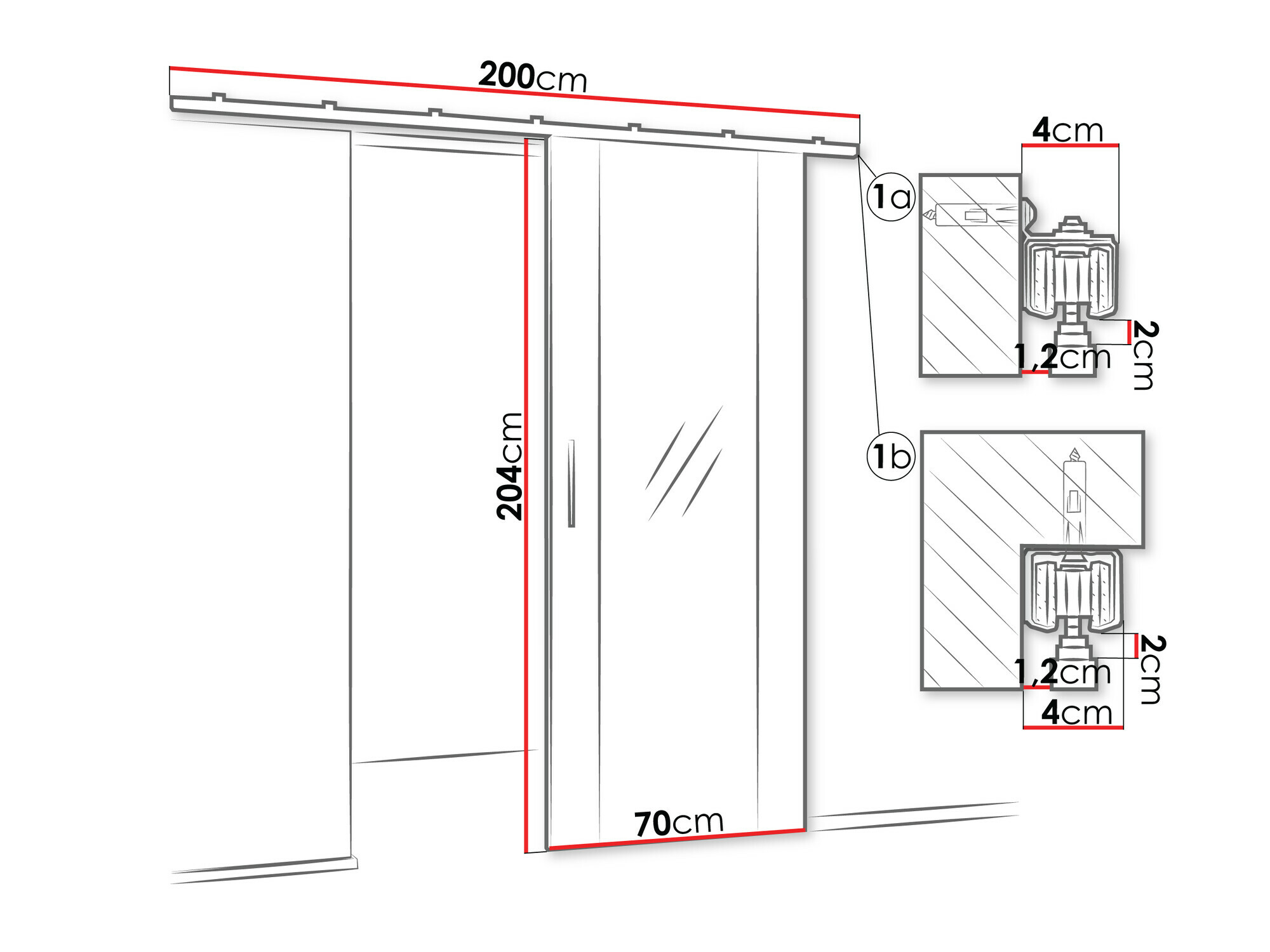 Klizna vrata Hartford 486 (Zanatski zlatni hrast)