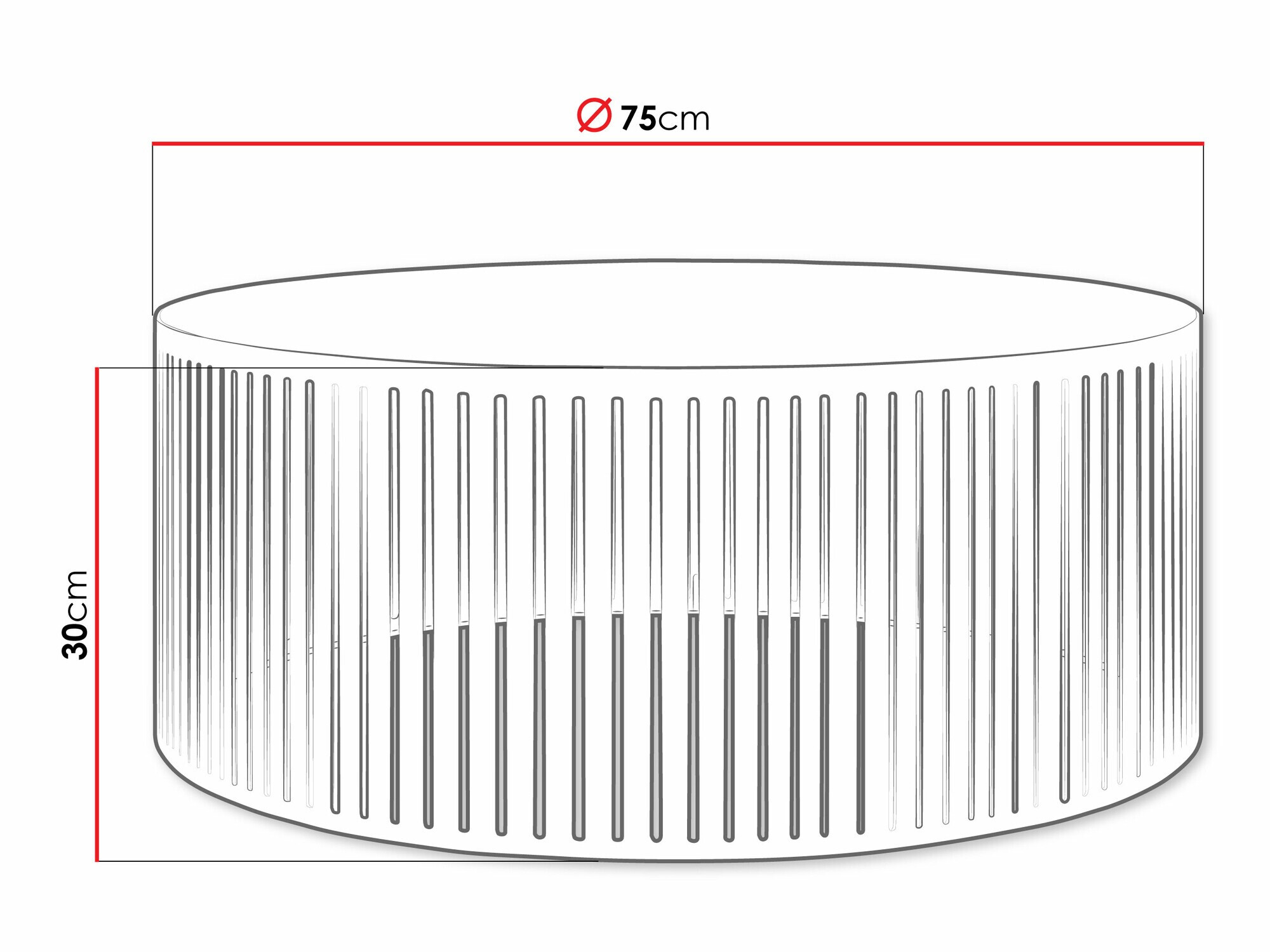 Stočić za kafu Oswego 122 (Crno)