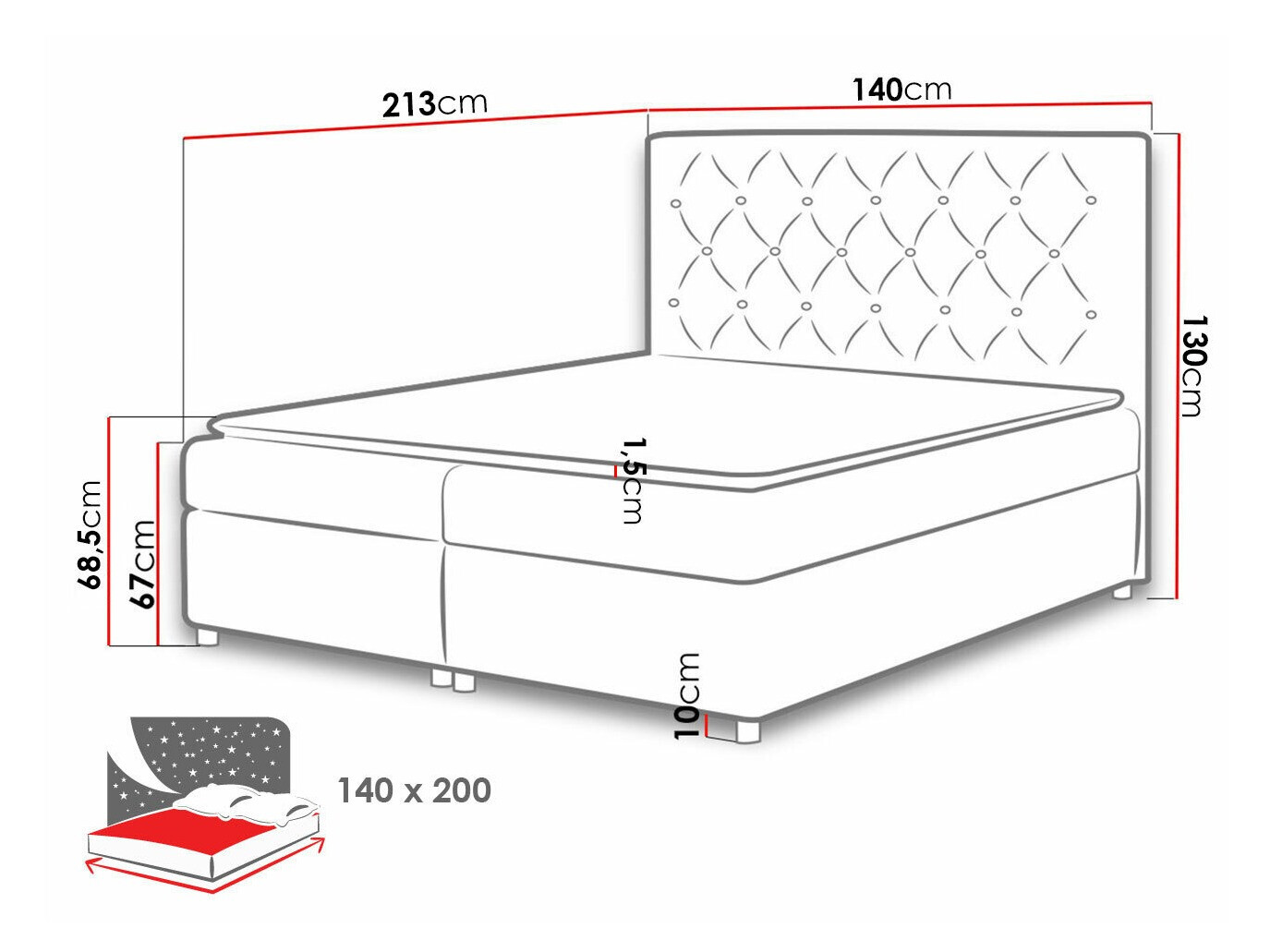 Boxspring krevet Baltimore 112 (Primo 8804)