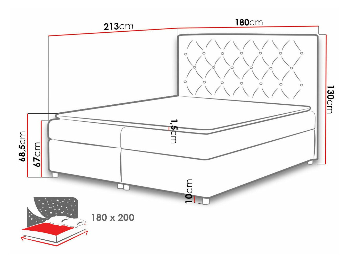 Boxspring krevet Domus (Primo 8804)
