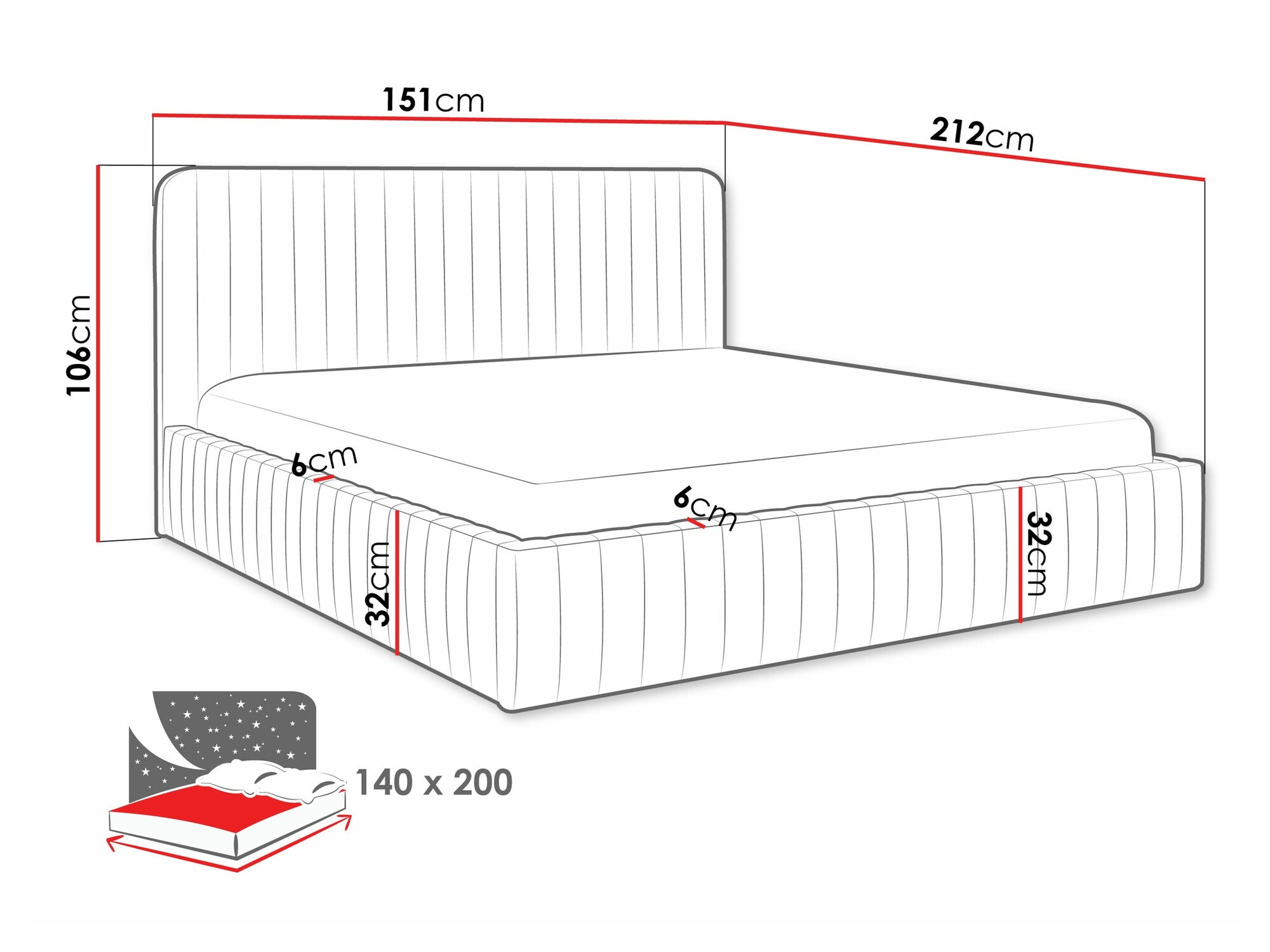 Krevet TrendyNest 108 (Velluto 29)