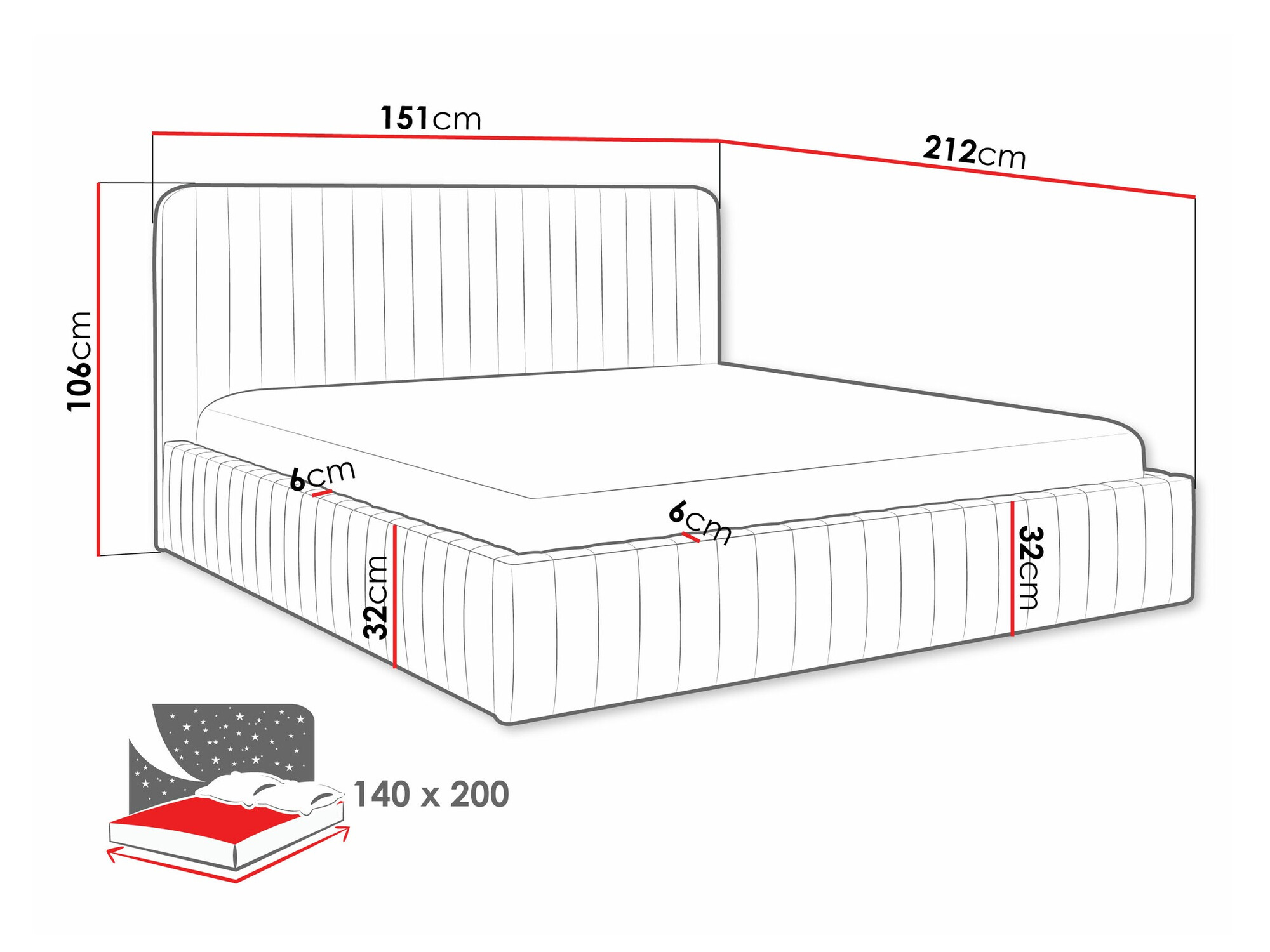 Krevet TrendyNest Caprion (Velluto 25)