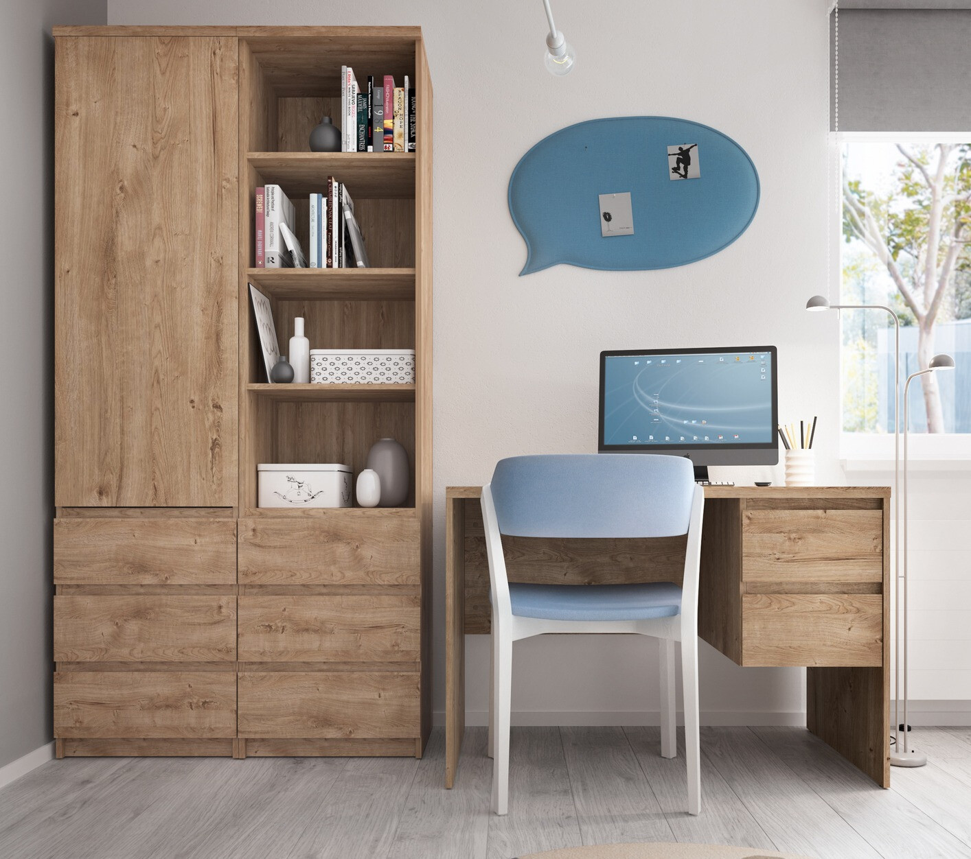 Kancelarijski sto Merfere 100 (Hrast)