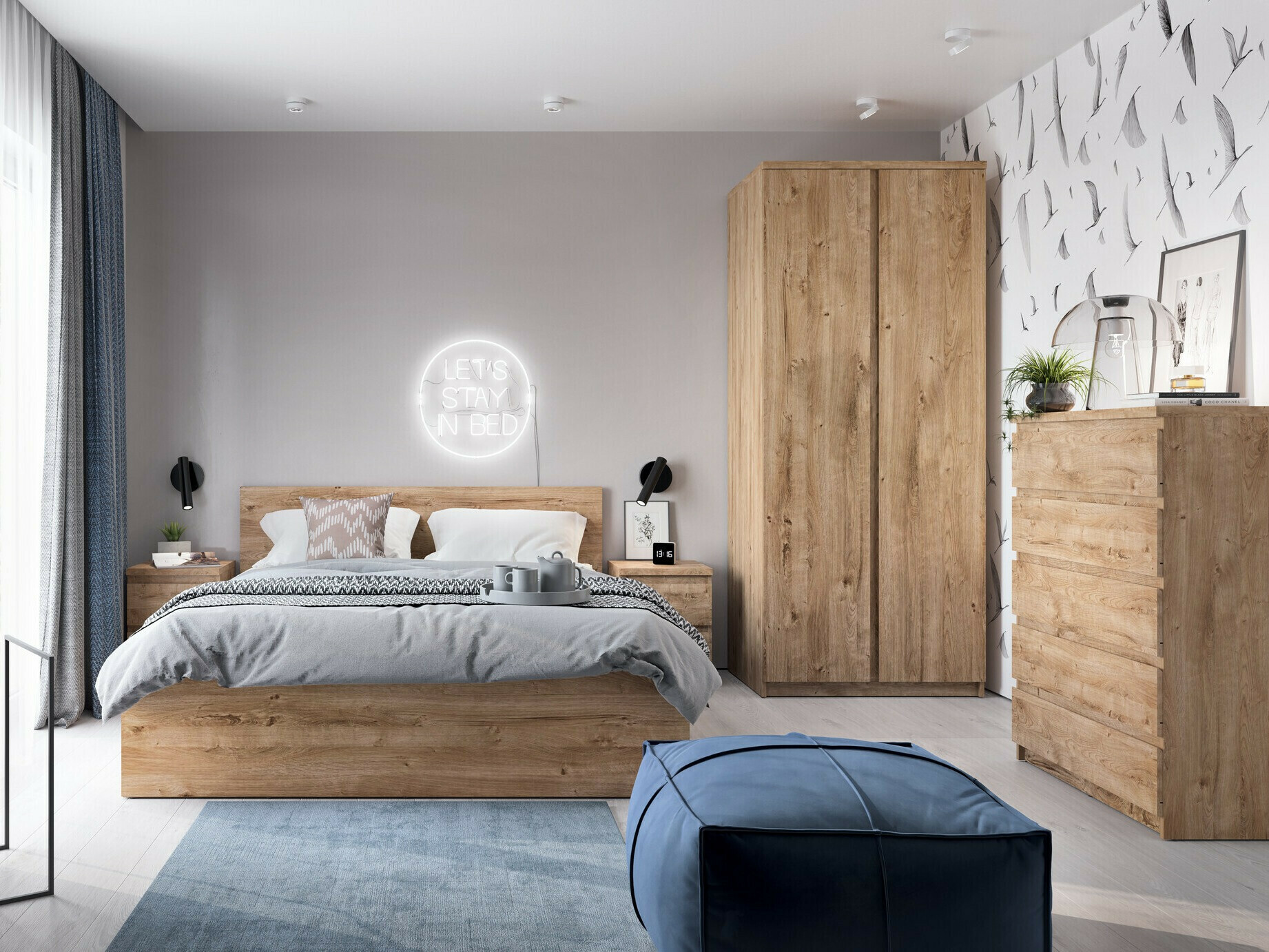 Komoda s fiokama Merfere 103 (Hrast)