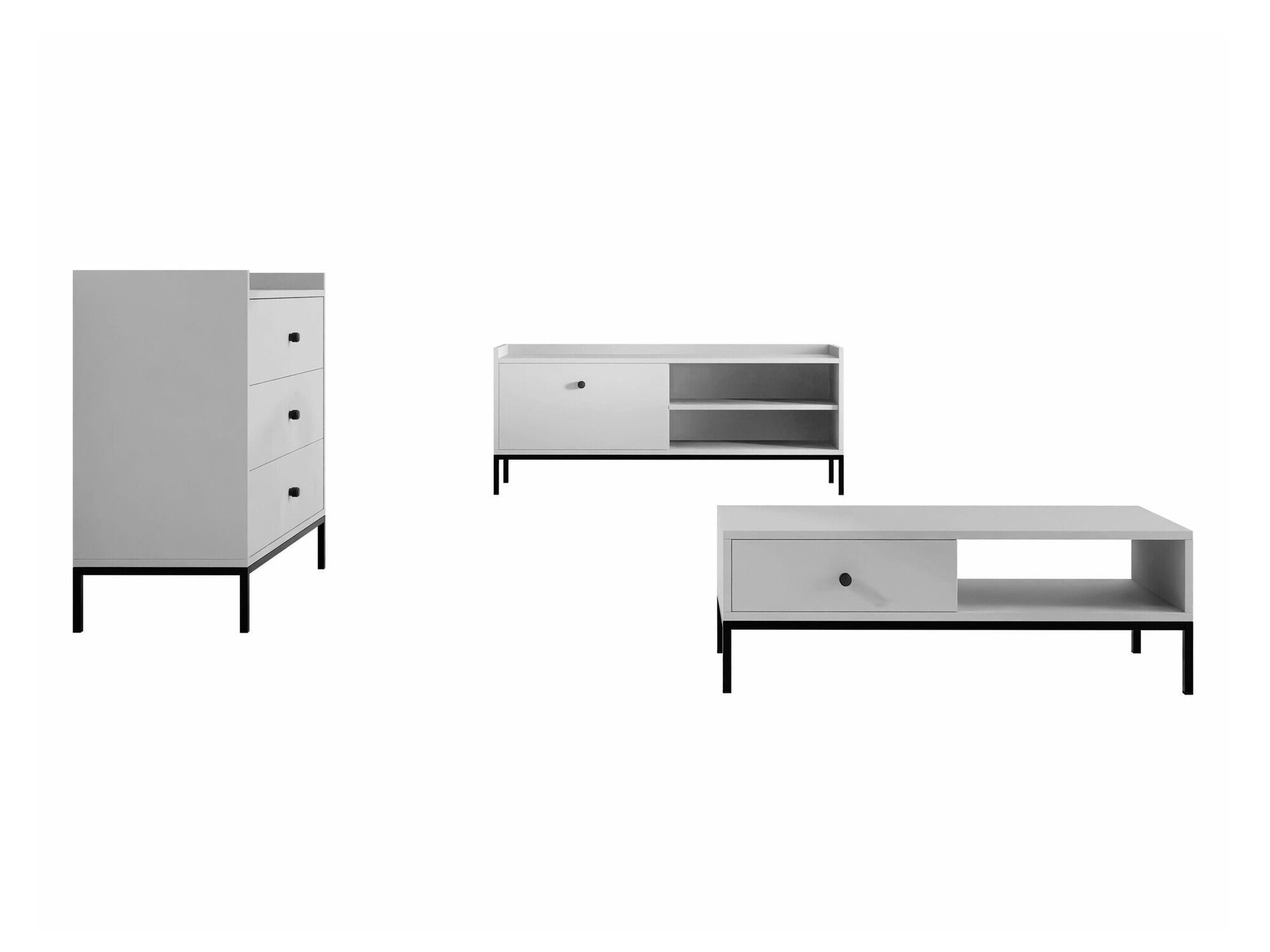 Set za dnevnu sobu Comfivo Etmore 108 (Belo)