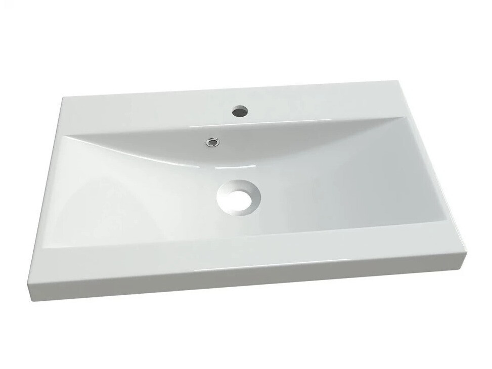 Set za kupatilo Sarasota 140 (Sjajno belo + Вотан храст)