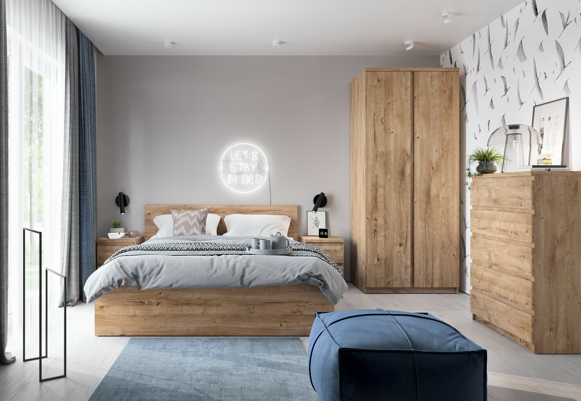 Kutija za posteljinu Merfere 106 (Hrast)