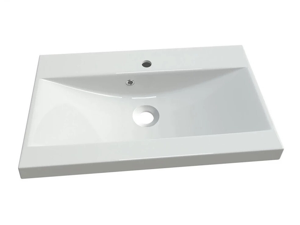 Set za kupatilo Scientia III (Sjajno belo + Belo)