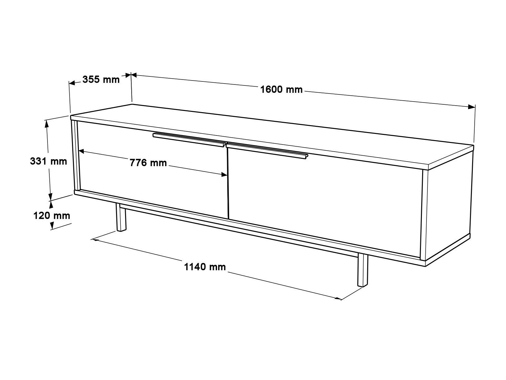TV komoda Fertore 101 (Orah)