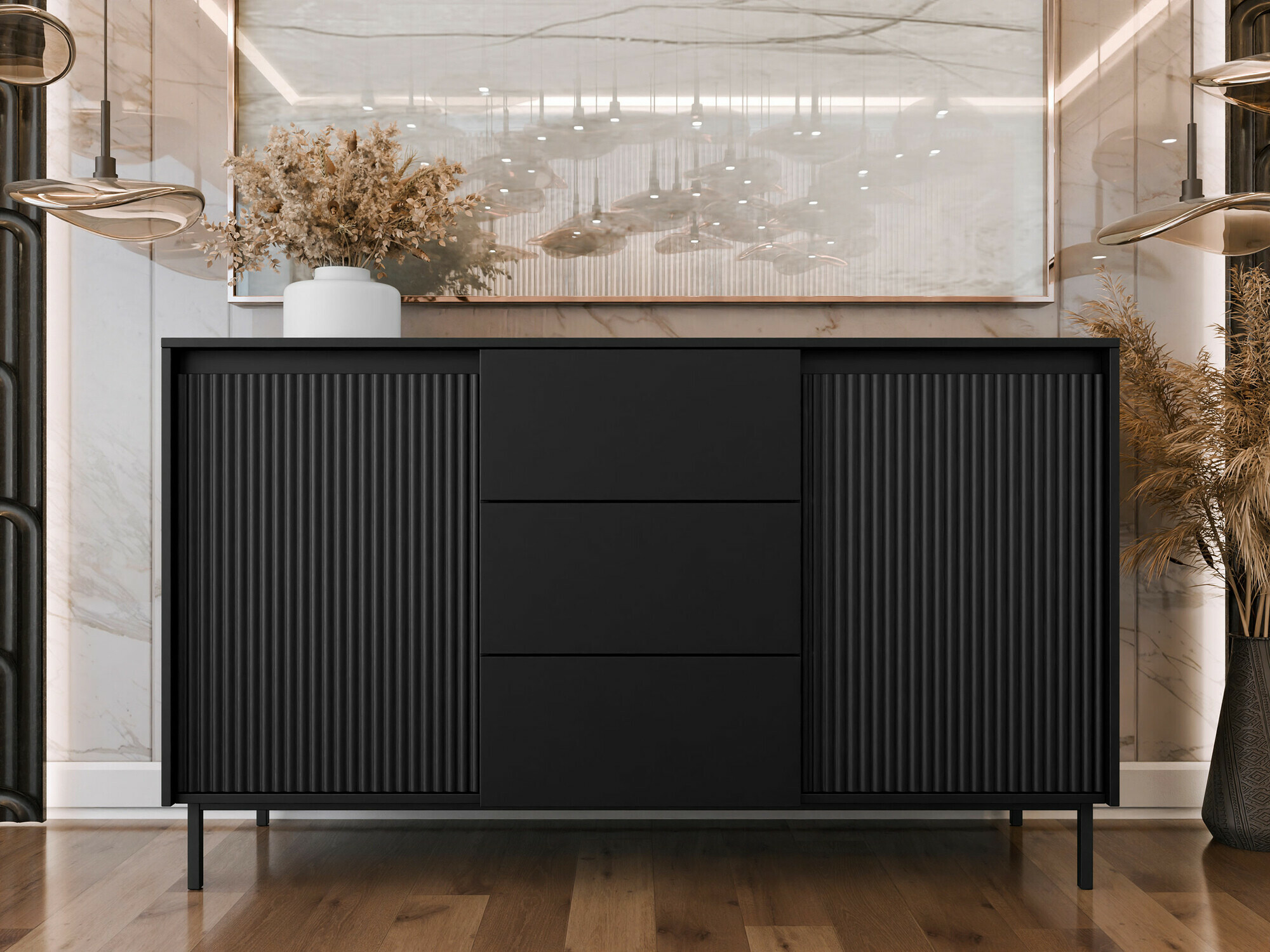 Komoda Comfivo Delruva 101 (Crno)