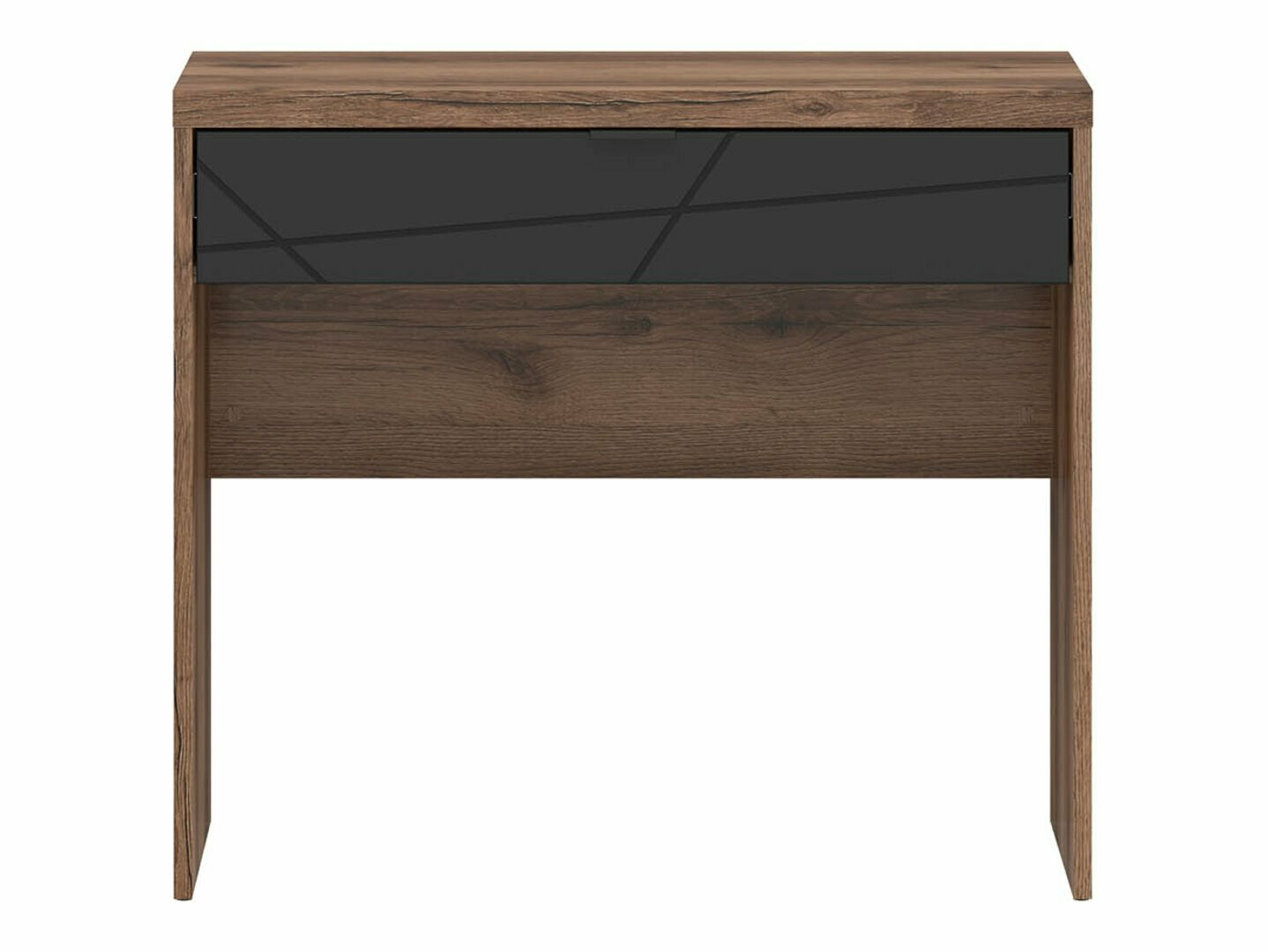 Kancelarijski sto Fivale 121 (Tamni Delano hrast + Mat crna)