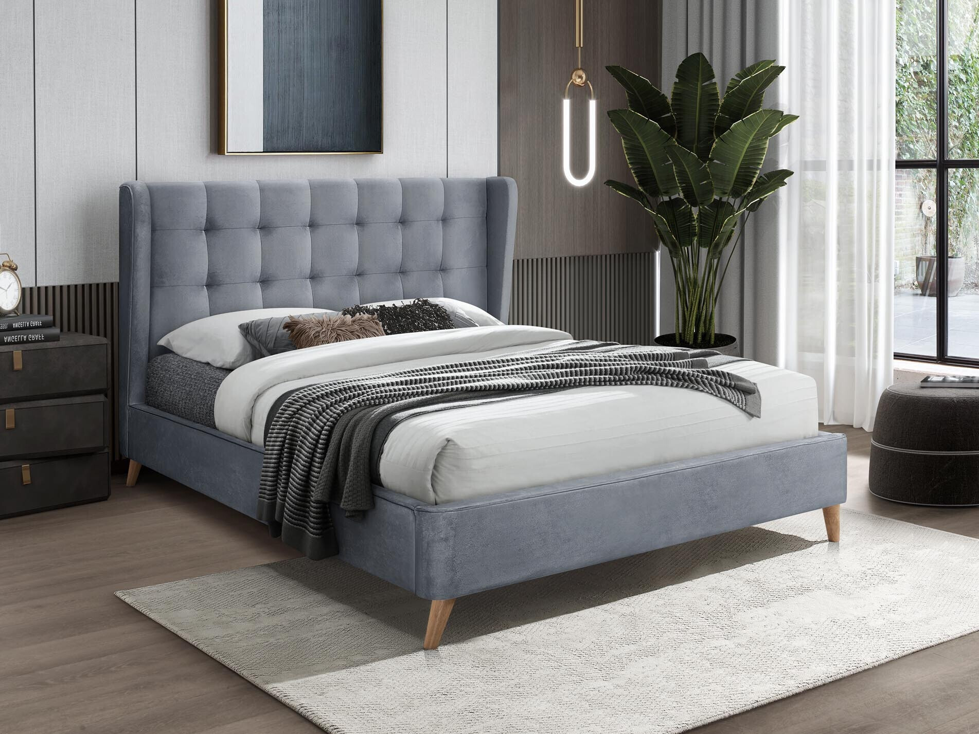 Krevet Houston 1706 (Sivo)