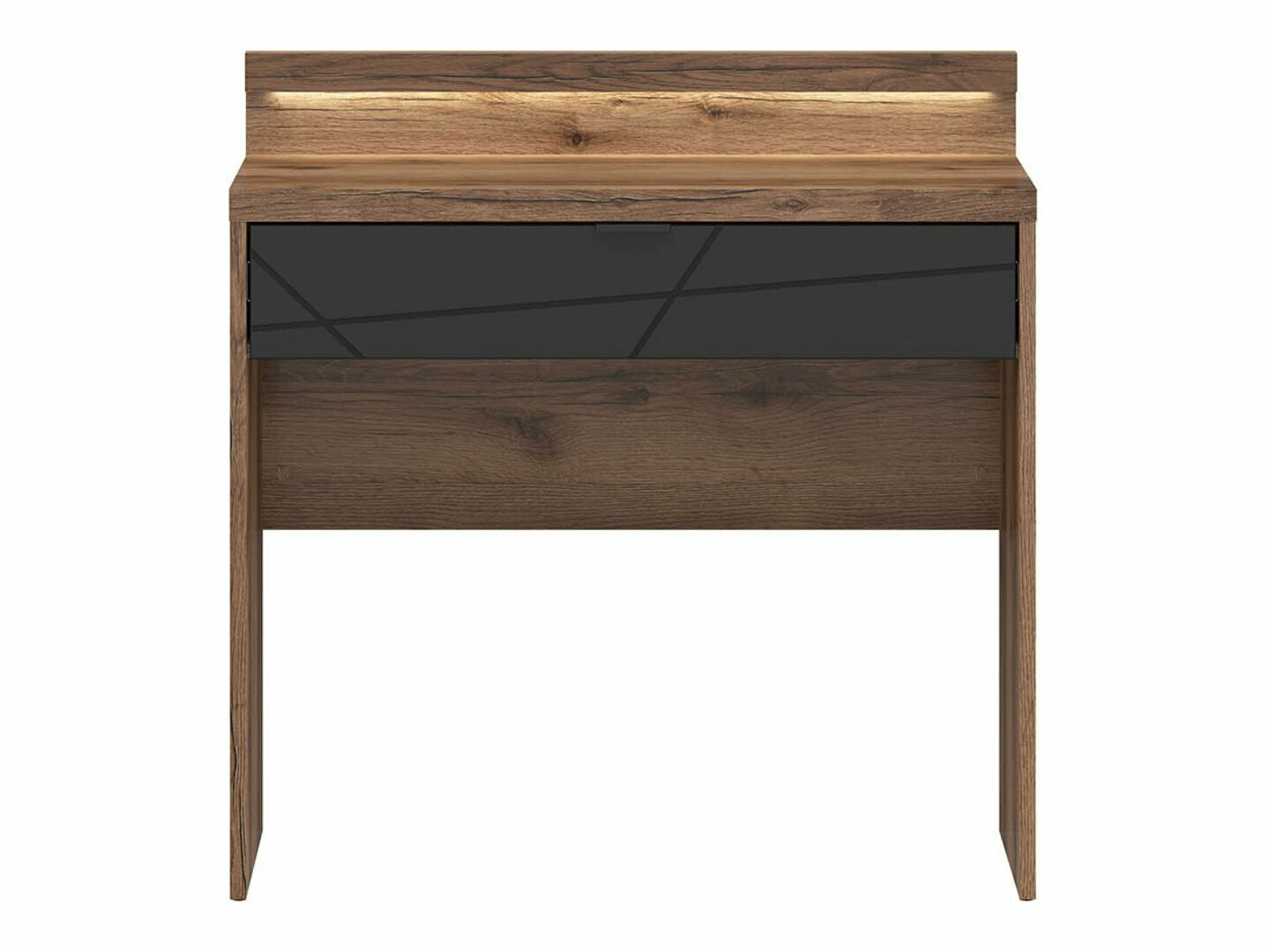 Kancelarijski sto Fivale 120 (Tamni Delano hrast + Mat crna)