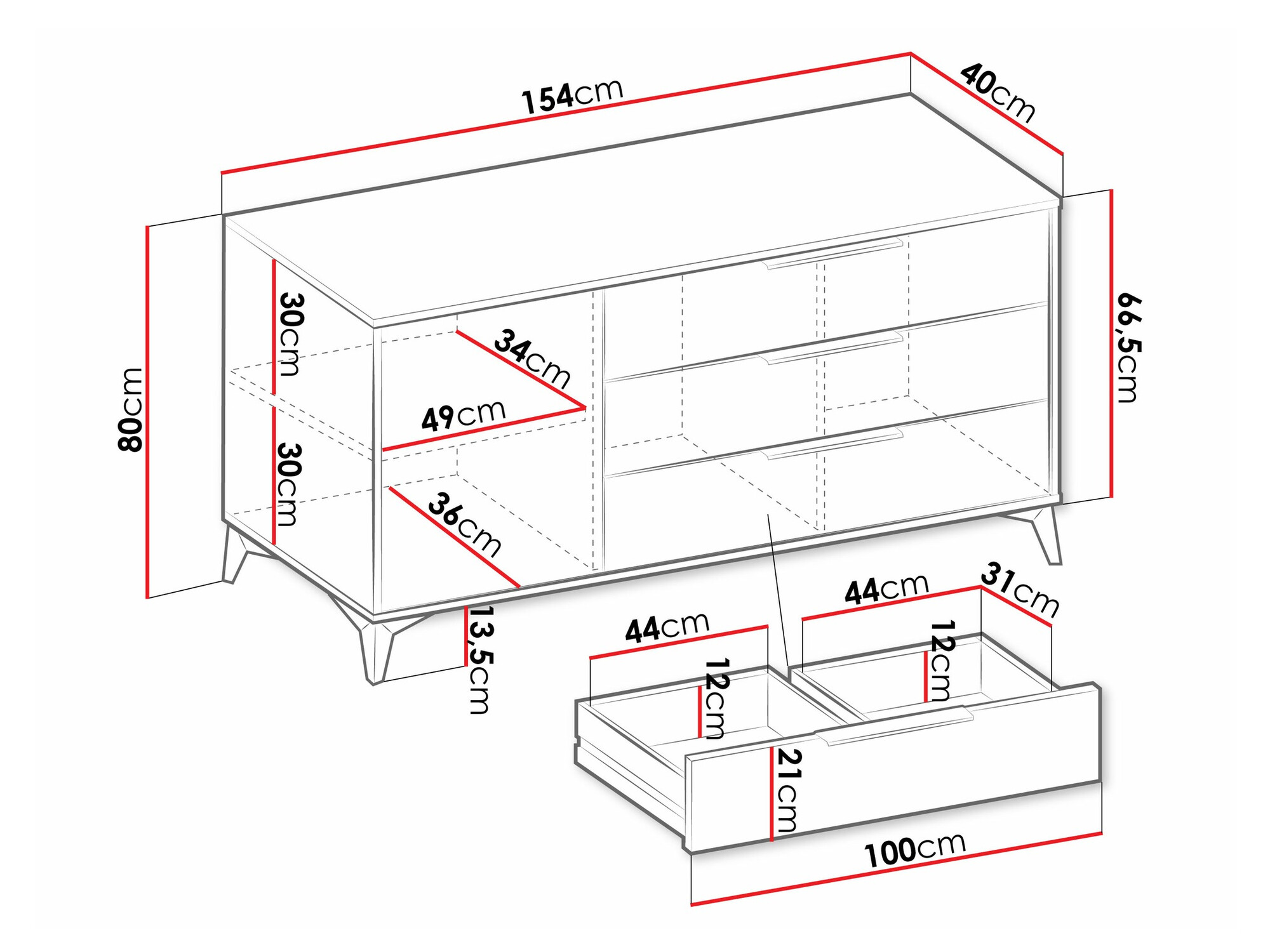 Komoda Comfivo Camlue 100