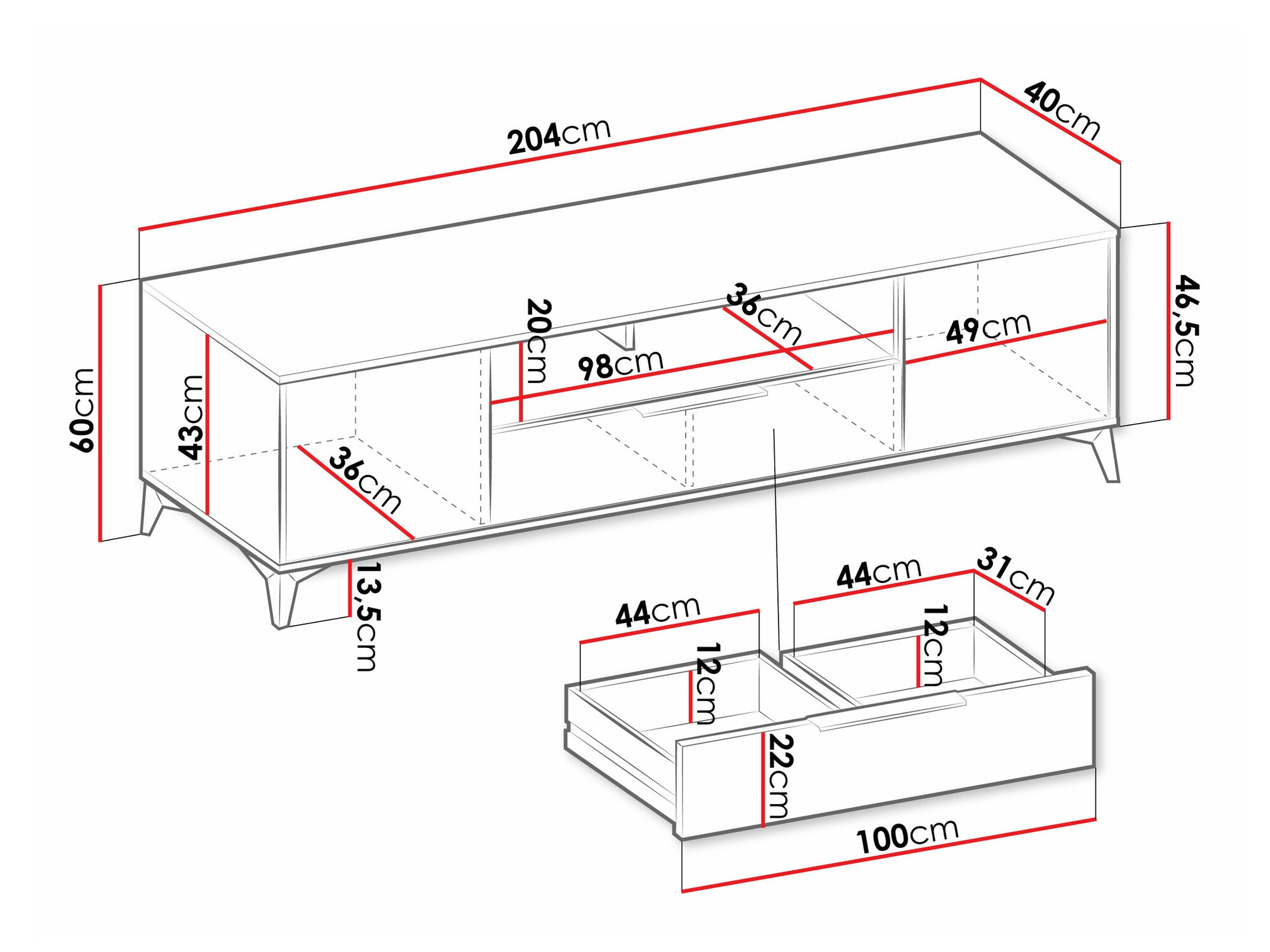 TV komoda Comfivo Camlue 106