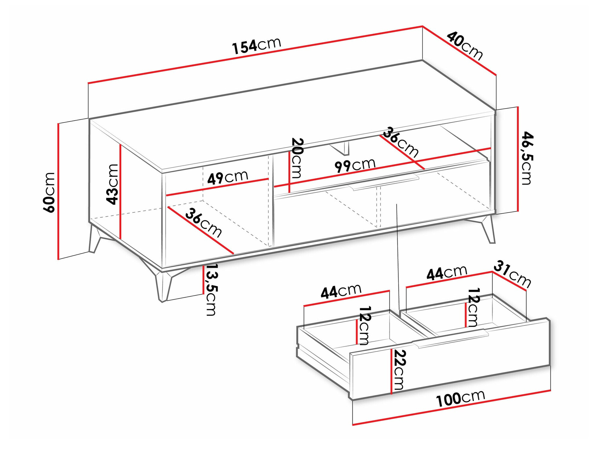 TV sto Comfivo Camlue 105