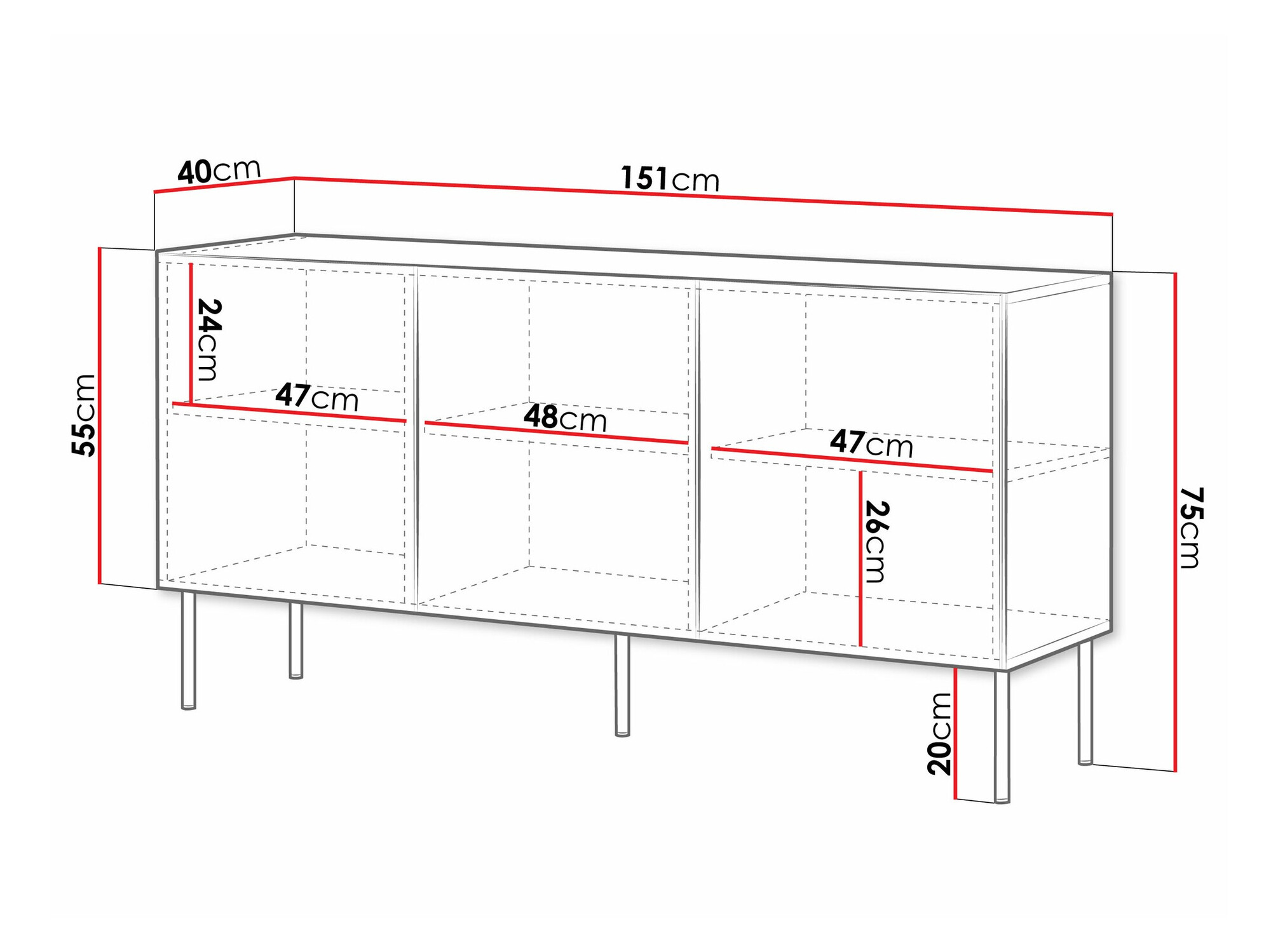 Ormarić Monciru 100 (Crno)