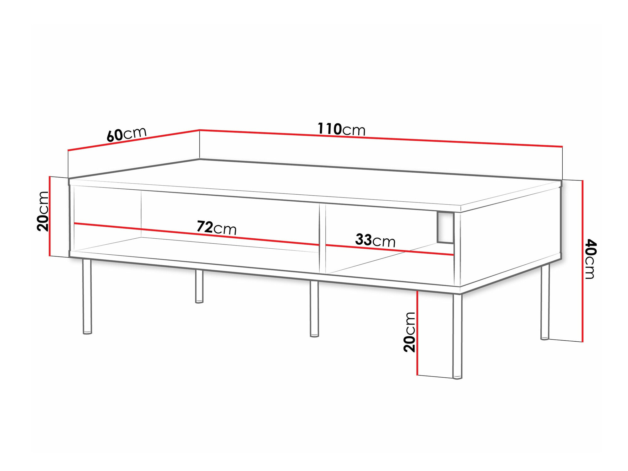 Stočić za kafu Monciru 101 (Crno)