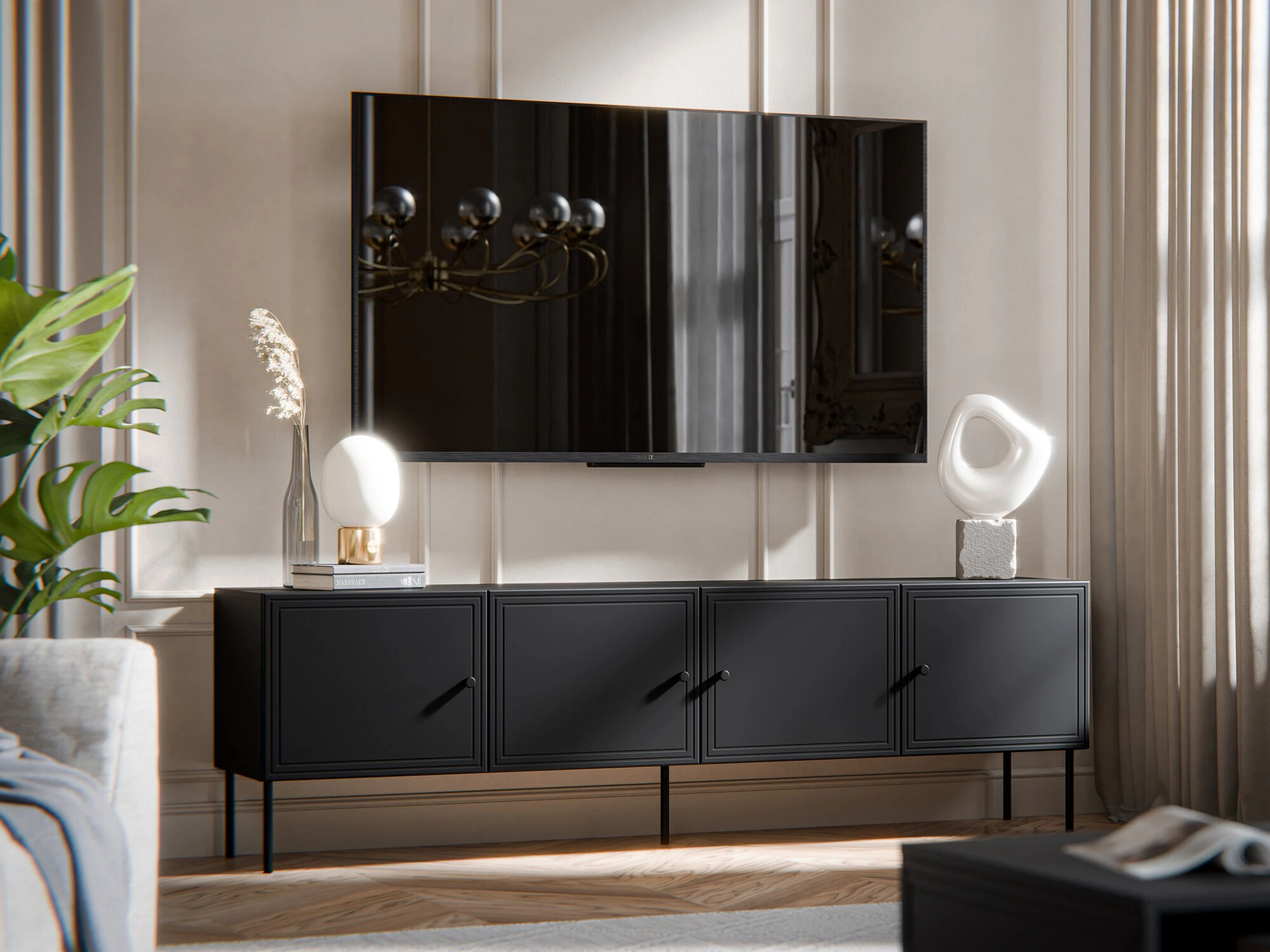 TV komoda Celra I (Crno)