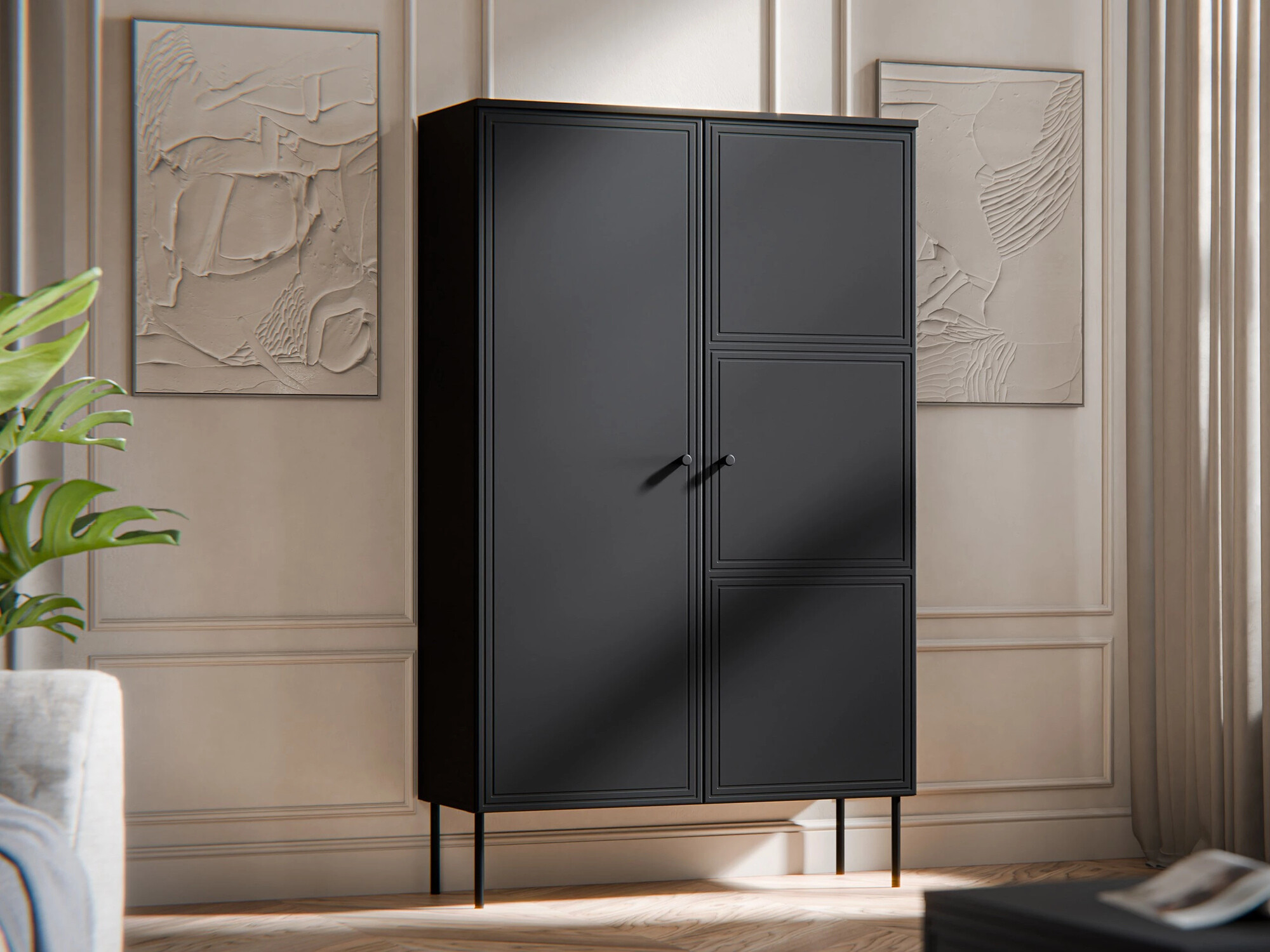 Polica Monciru 105 (Crno)