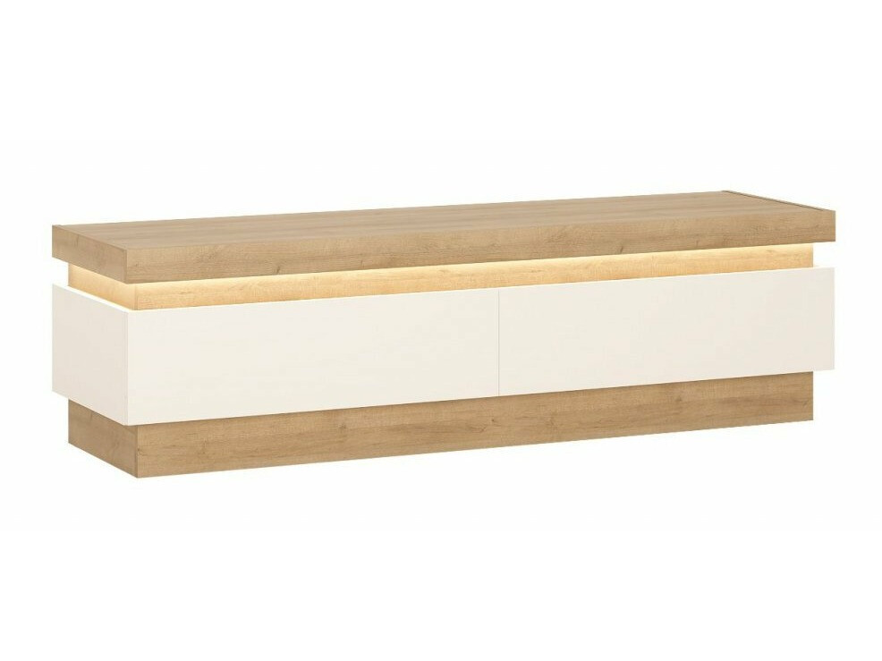 TV sto Feldeli 101 (Riviera hrast + Sjajno belo)