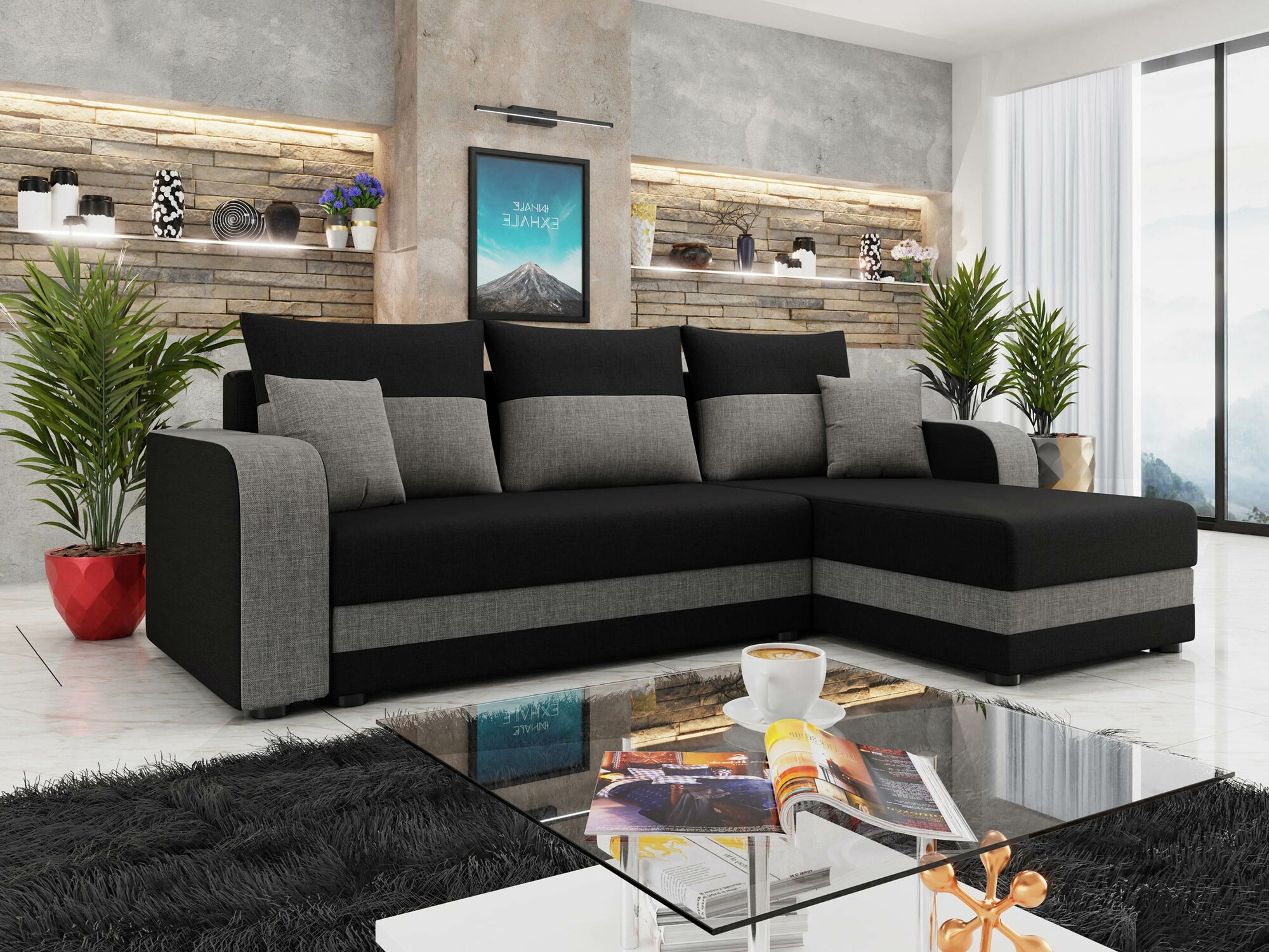 Ugaona sofa Memphis 112 (Lux 23 + Lux 05)