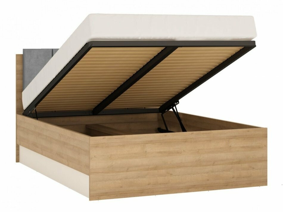 Krevet Feldeli 117 (Riviera hrast + Belo)